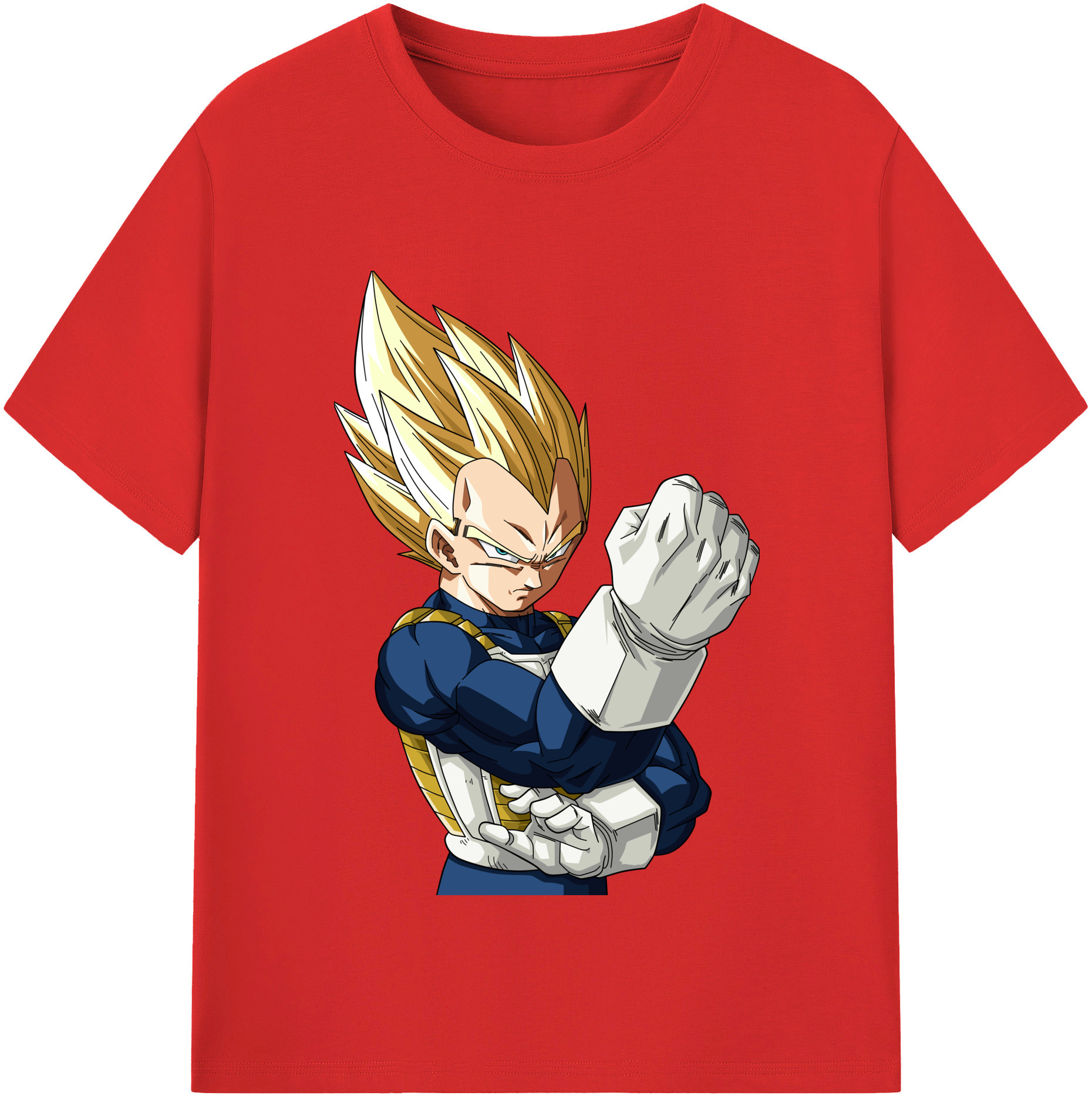（画像用） ドラゴンボール ベジータ四世（Bejīta Yonsei）DRAGON BALL Vegeta IV 綿100％半袖Tシャツ（フロントプリント）