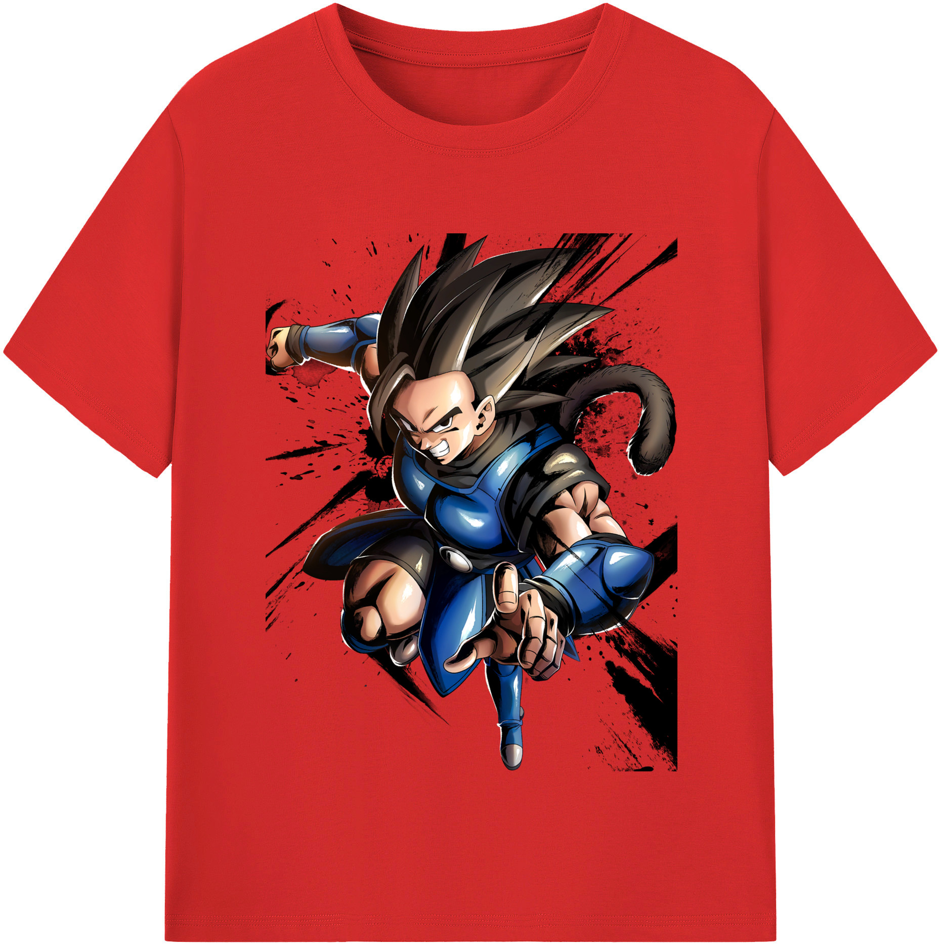 （画像用） ドラゴンボール ベジータ四世（Bejīta Yonsei）DRAGON BALL Vegeta IV 綿100％半袖Tシャツ（フロントプリント）