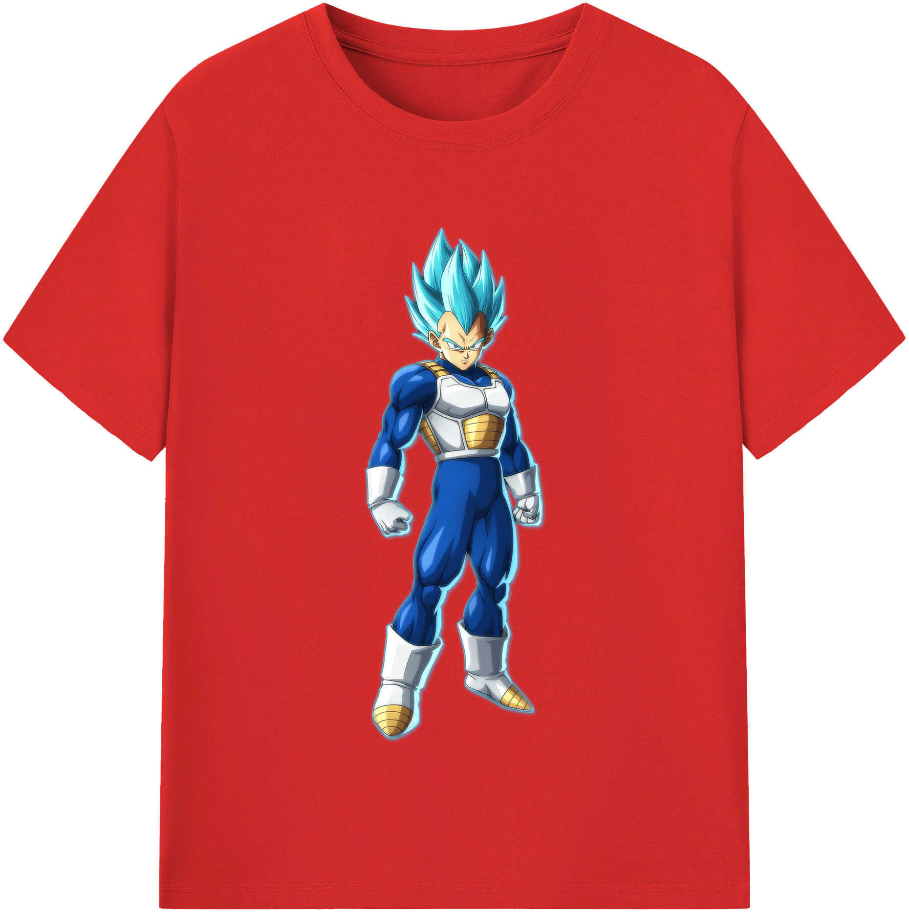 （画像用） ドラゴンボール ベジータ四世（Bejīta Yonsei）DRAGON BALL Vegeta IV 綿100％半袖Tシャツ（フロントプリント）