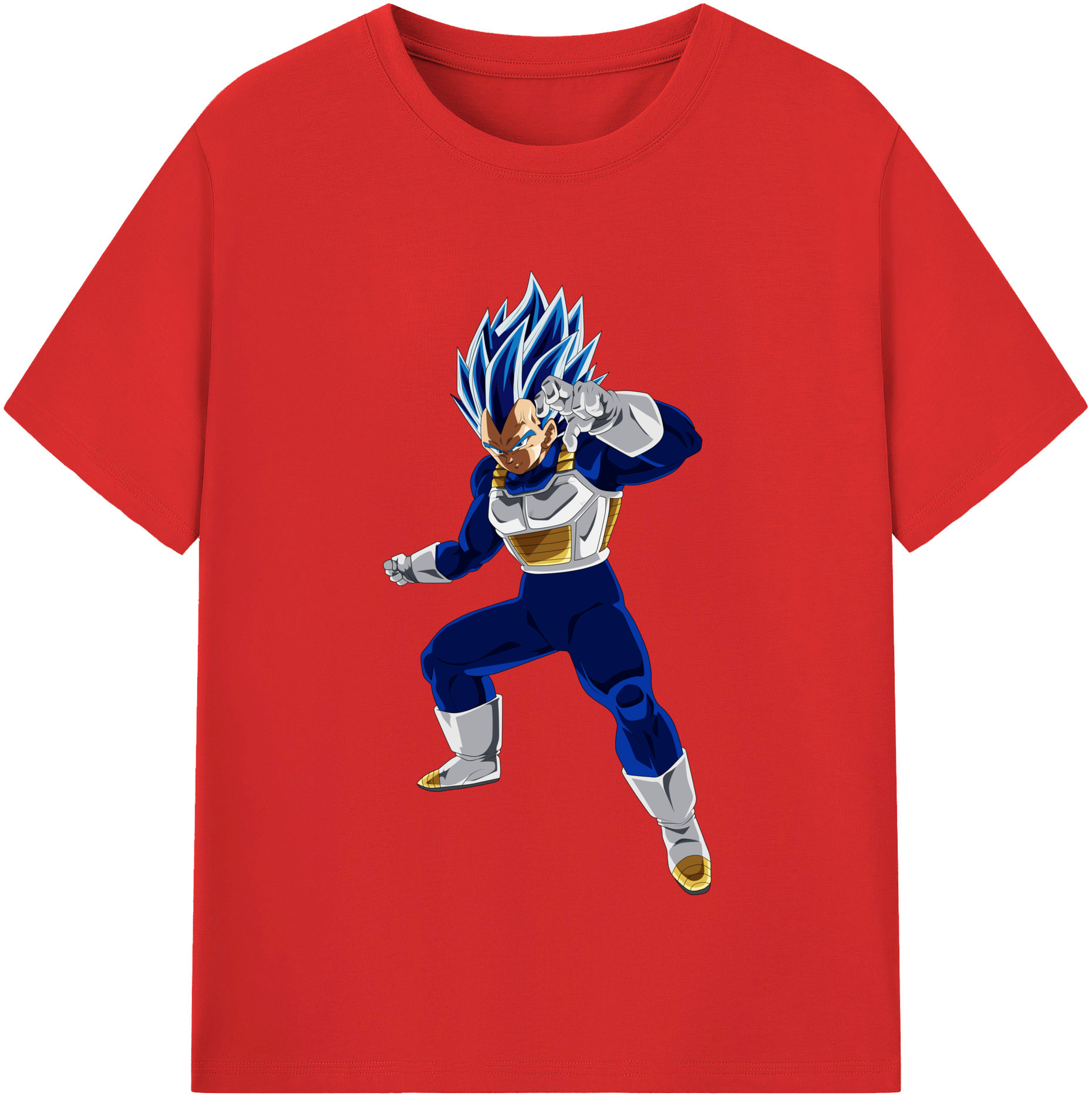 （画像用） ドラゴンボール ベジータ四世（Bejīta Yonsei）DRAGON BALL Vegeta IV 綿100％半袖Tシャツ（フロントプリント）
