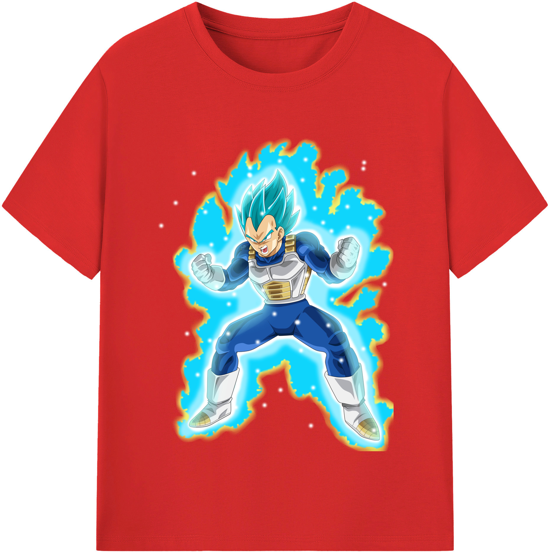 （画像用） ドラゴンボール ベジータ四世（Bejīta Yonsei）DRAGON BALL Vegeta IV 綿100％半袖Tシャツ（フロントプリント）