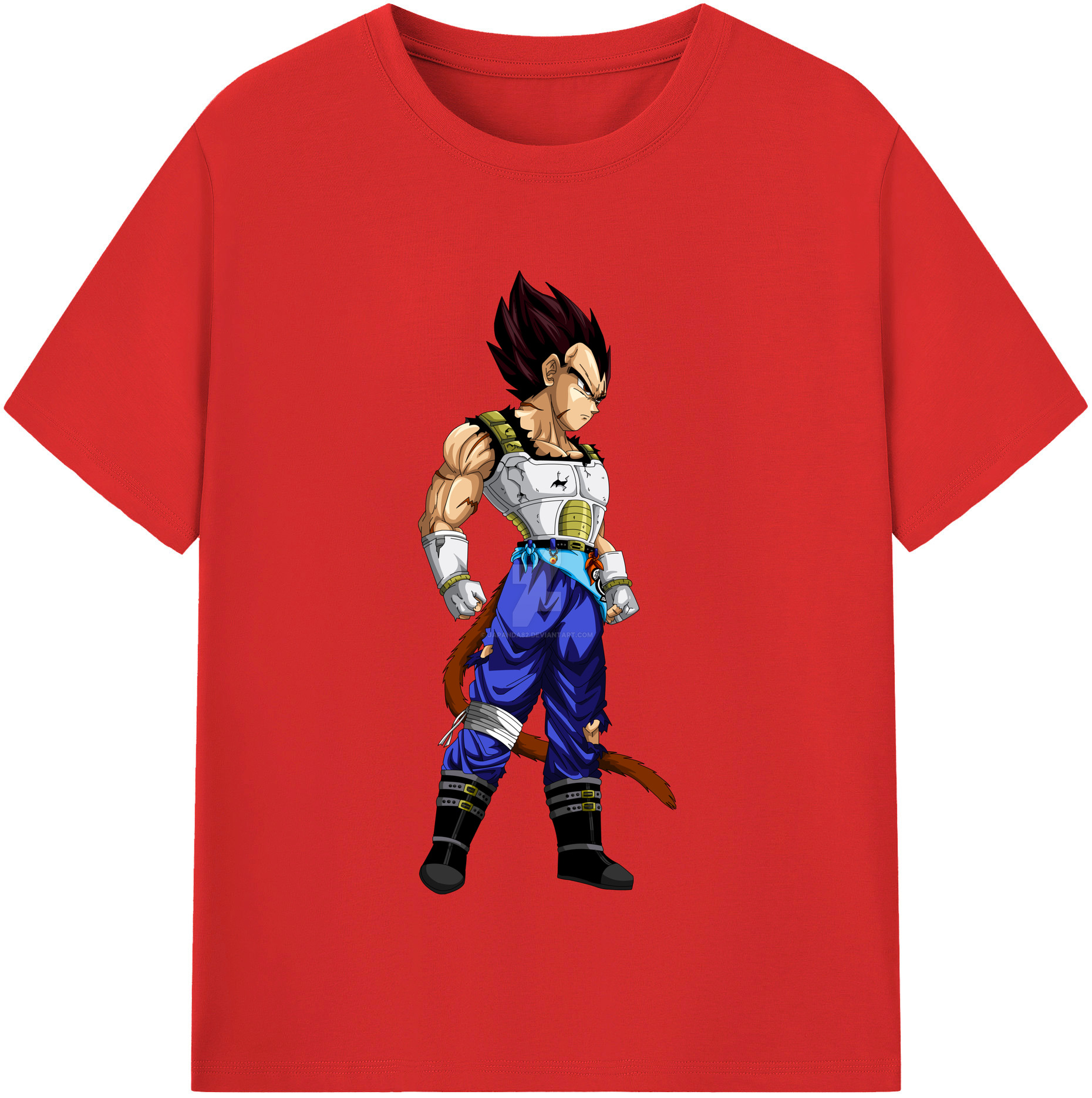 （画像用） ドラゴンボール ベジータ四世（Bejīta Yonsei）DRAGON BALL Vegeta IV 綿100％半袖Tシャツ（フロントプリント）