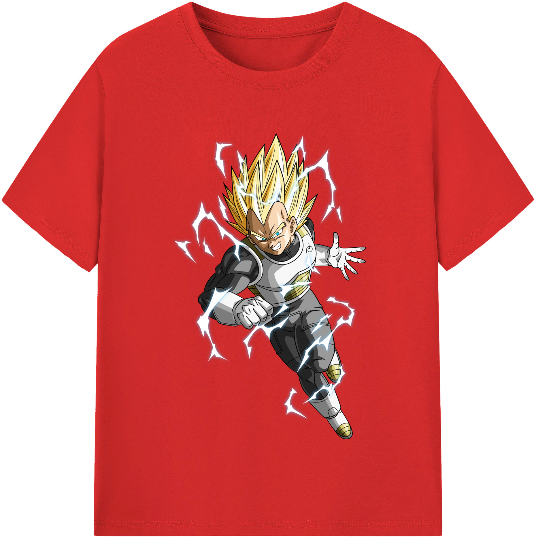（画像用） ドラゴンボール ベジータ四世（Bejīta Yonsei）DRAGON BALL Vegeta IV 綿100％半袖Tシャツ（フロントプリント）