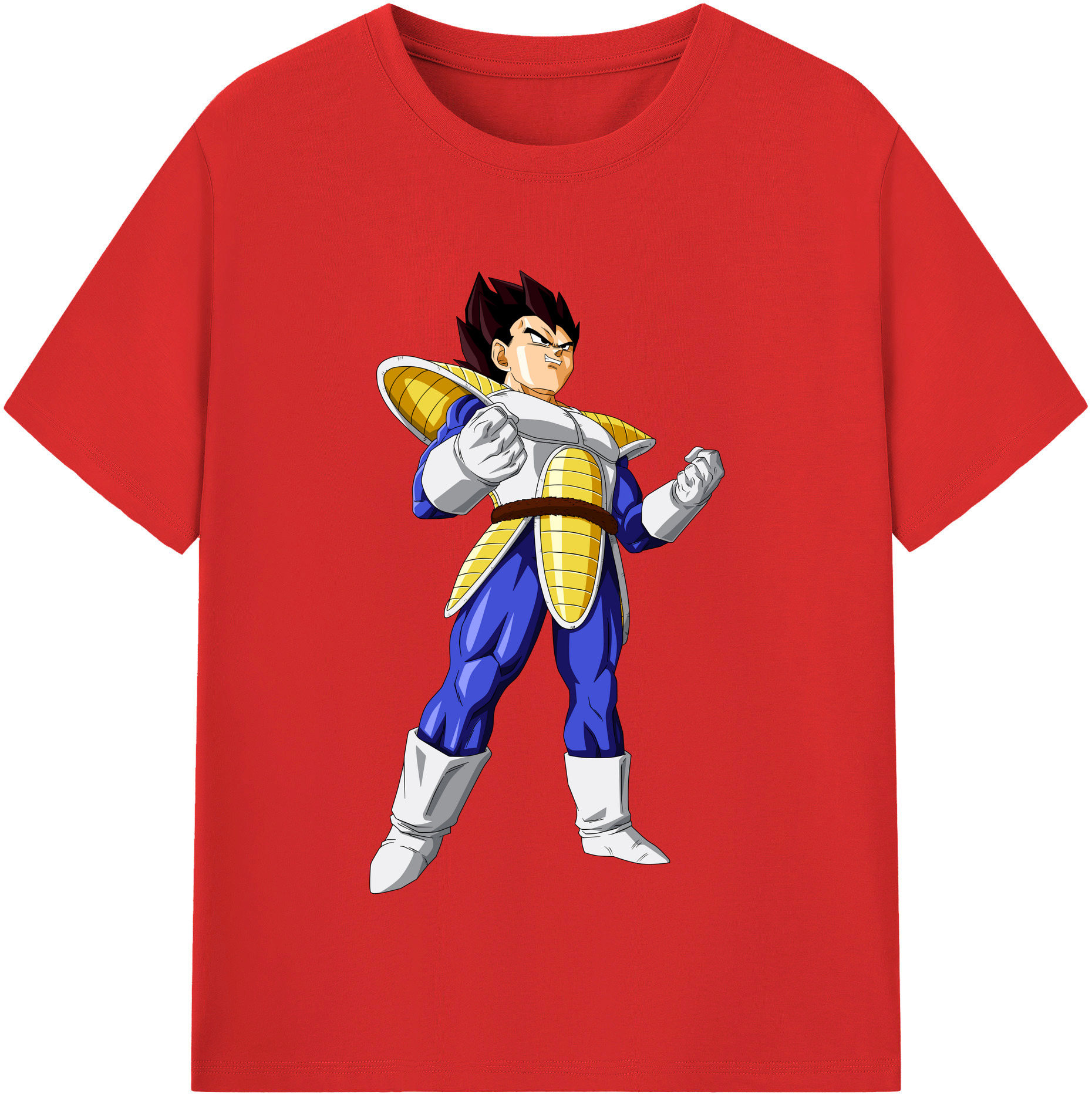 （画像用） ドラゴンボール ベジータ四世（Bejīta Yonsei）DRAGON BALL Vegeta IV 綿100％半袖Tシャツ（フロントプリント）