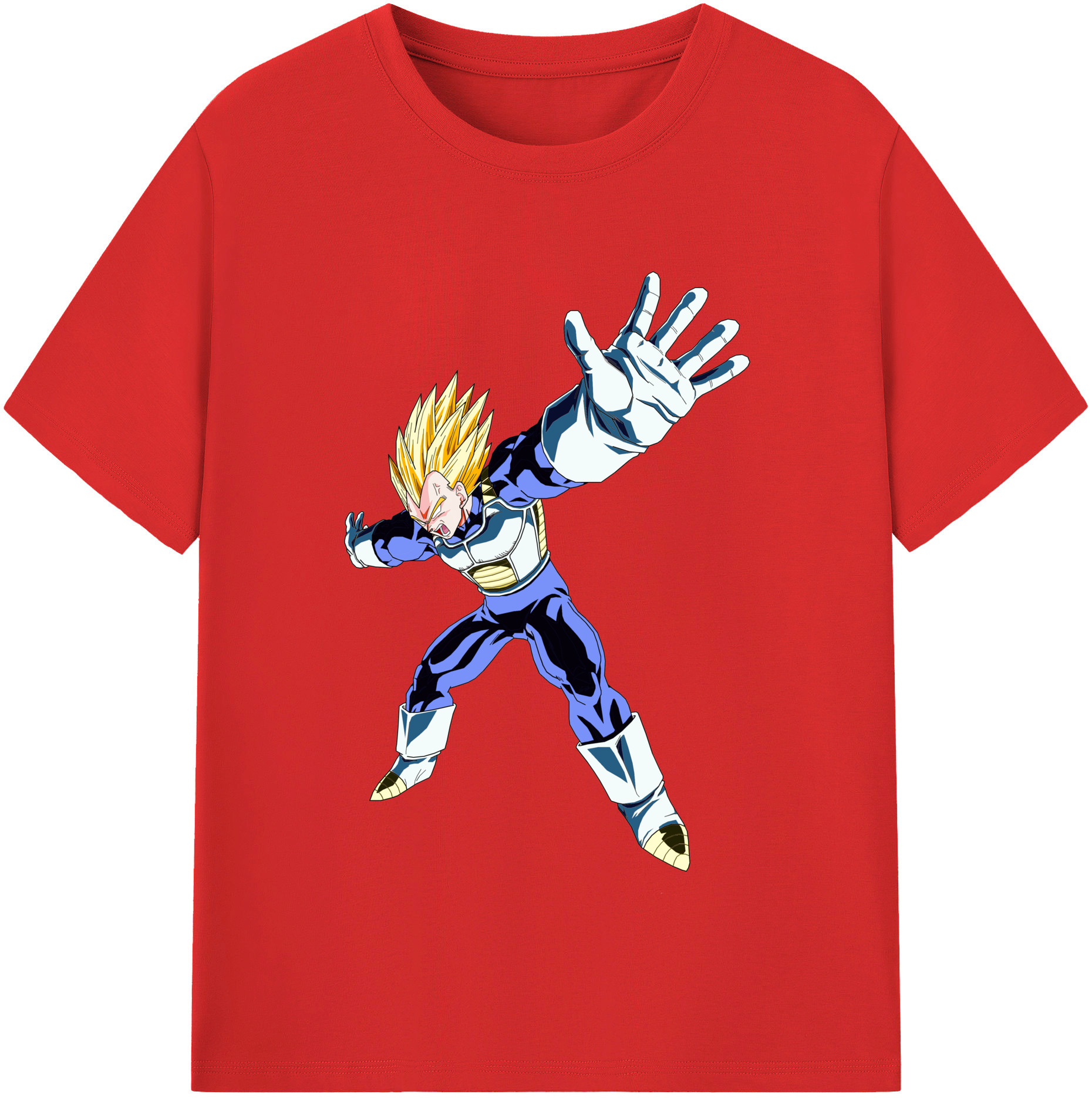 （画像用） ドラゴンボール ベジータ四世（Bejīta Yonsei）DRAGON BALL Vegeta IV 綿100％半袖Tシャツ（フロントプリント）