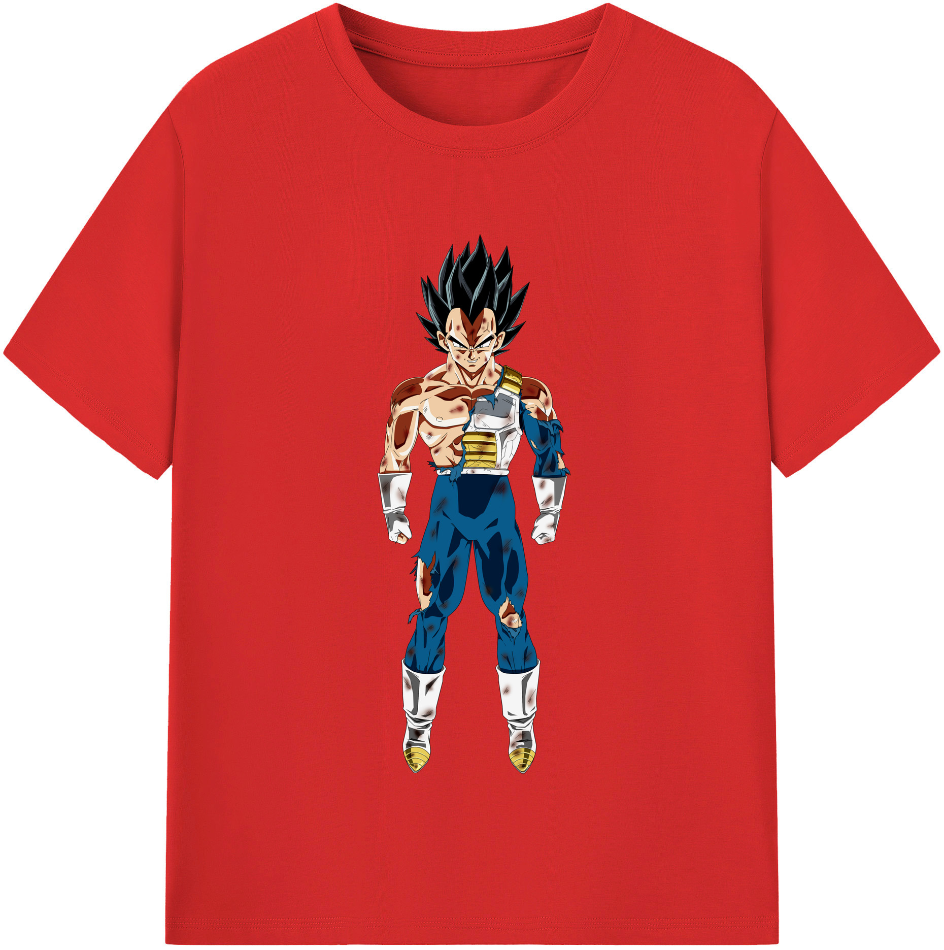 （画像用） ドラゴンボール ベジータ四世（Bejīta Yonsei）DRAGON BALL Vegeta IV 綿100％半袖Tシャツ（フロントプリント）