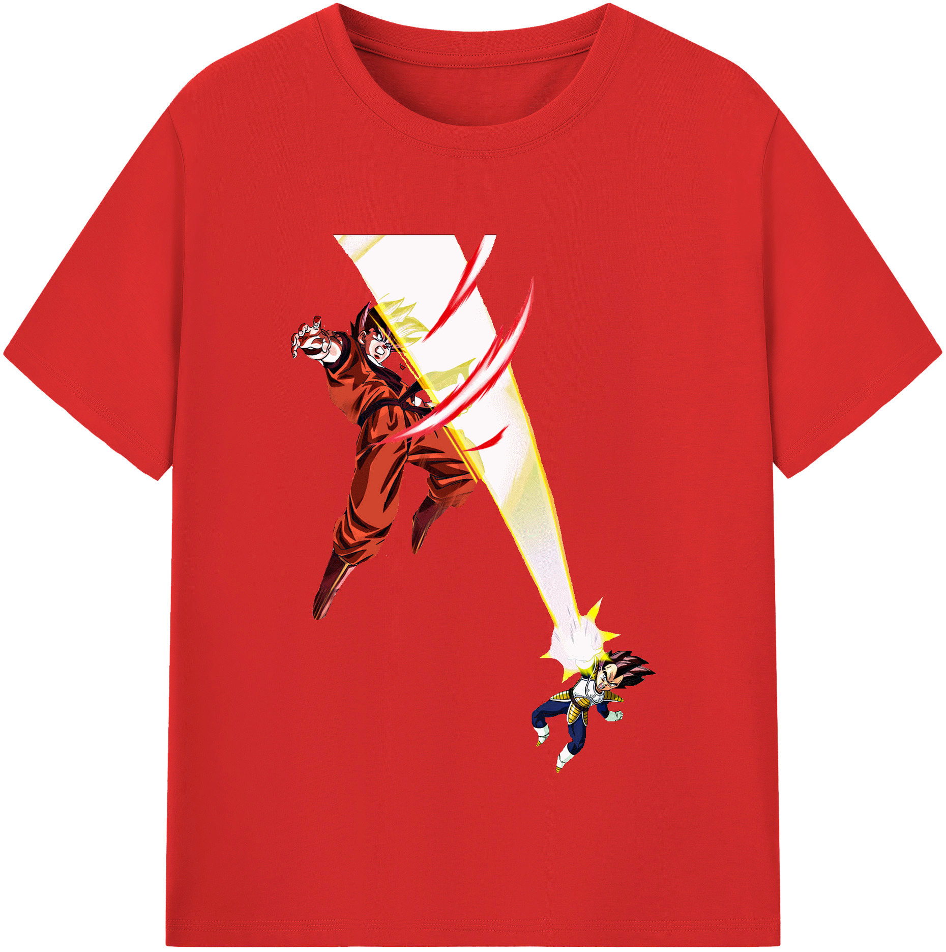 （画像用） ドラゴンボール ベジータ四世（Bejīta Yonsei）DRAGON BALL Vegeta IV 綿100％半袖Tシャツ（フロントプリント）