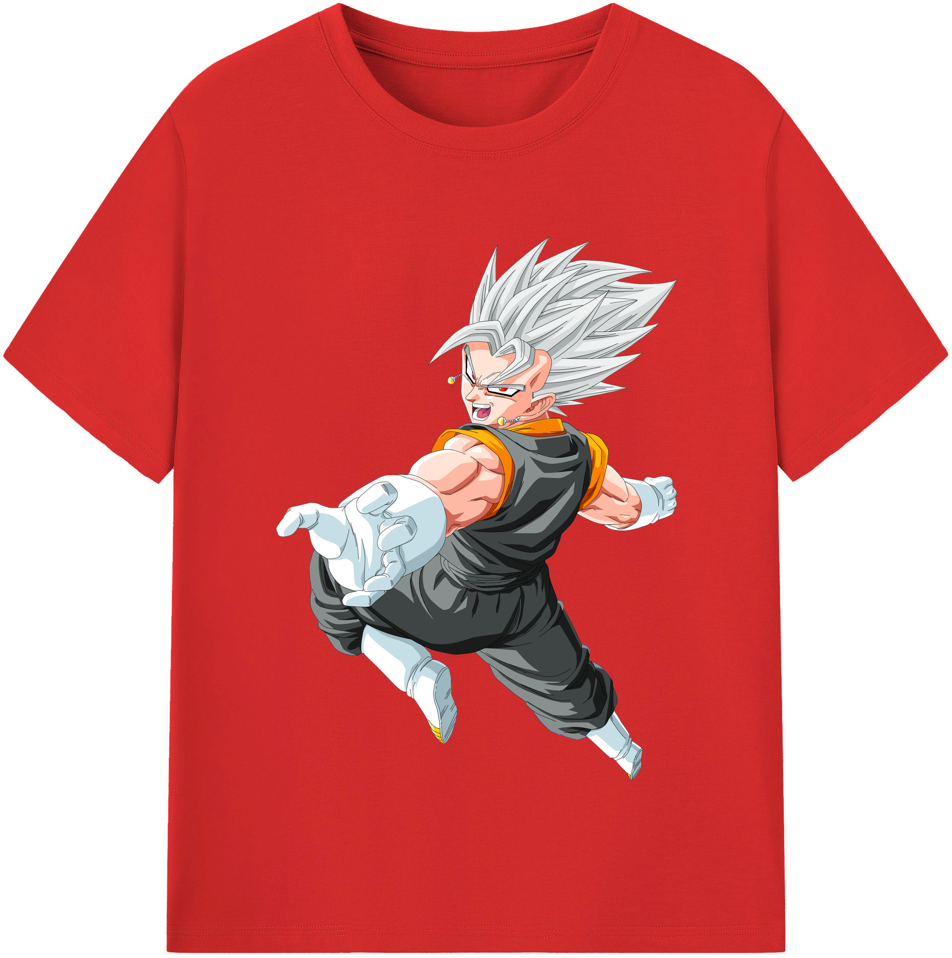 （画像用） ドラゴンボール ベジータ四世（Bejīta Yonsei）DRAGON BALL Vegeta IV 綿100％半袖Tシャツ（フロントプリント）