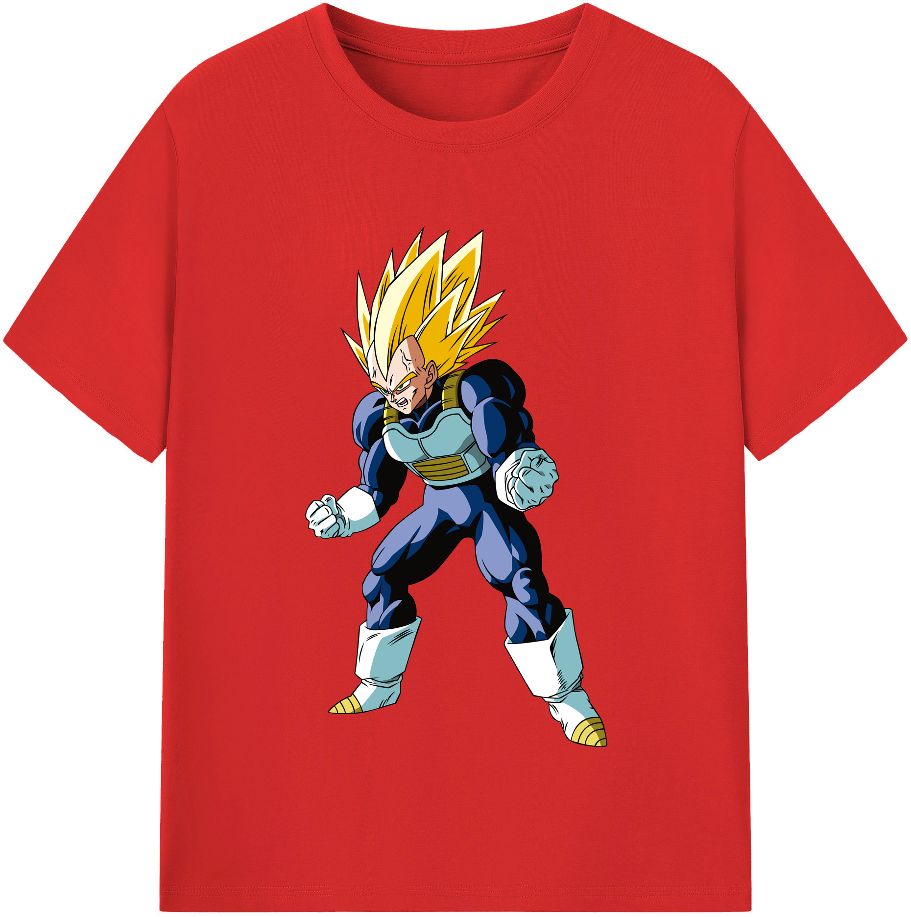 （画像用） ドラゴンボール ベジータ四世（Bejīta Yonsei）DRAGON BALL Vegeta IV 綿100％半袖Tシャツ（フロントプリント）