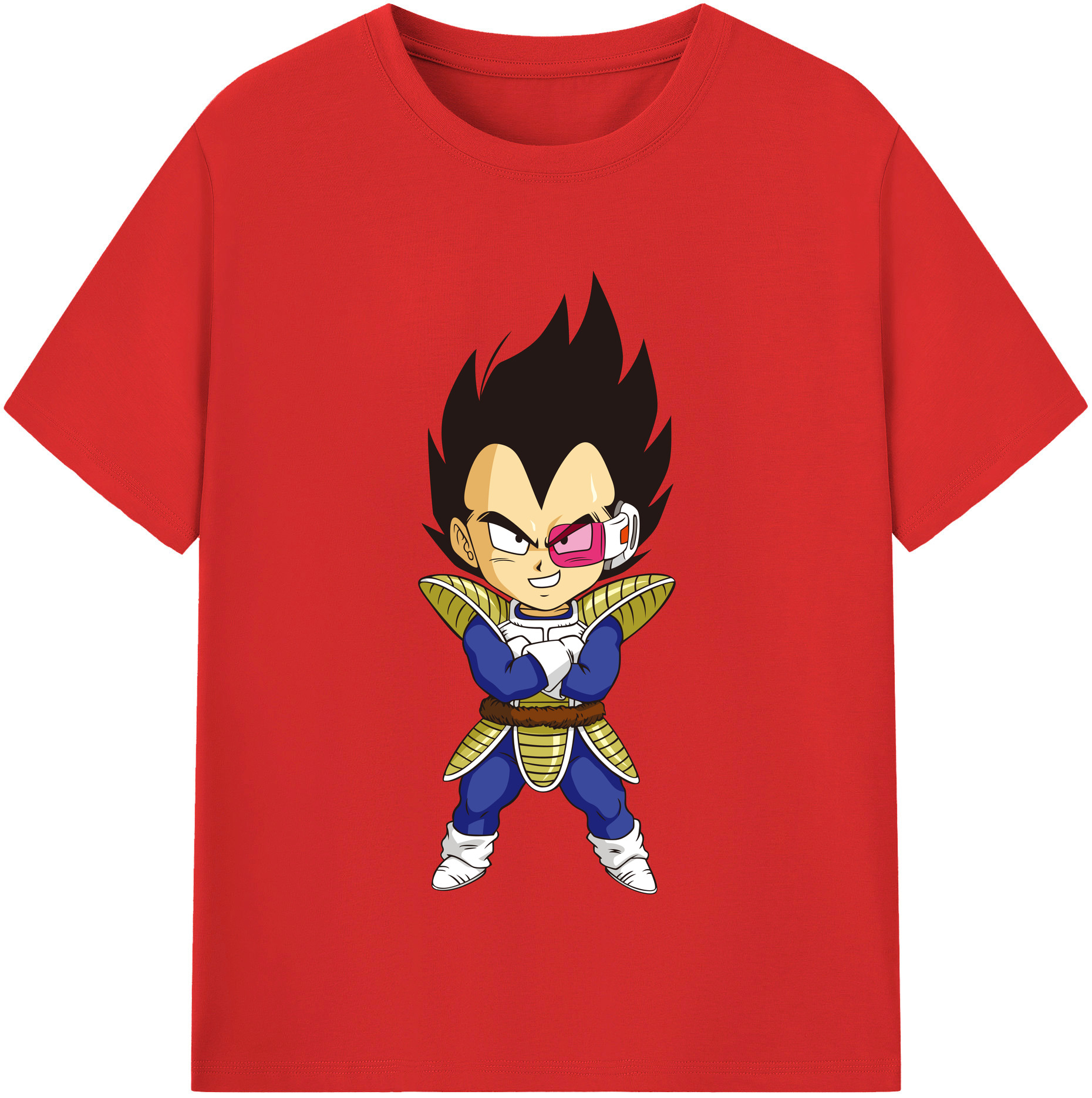 （画像用） ドラゴンボール ベジータ四世（Bejīta Yonsei）DRAGON BALL Vegeta IV 綿100％半袖Tシャツ（フロントプリント）