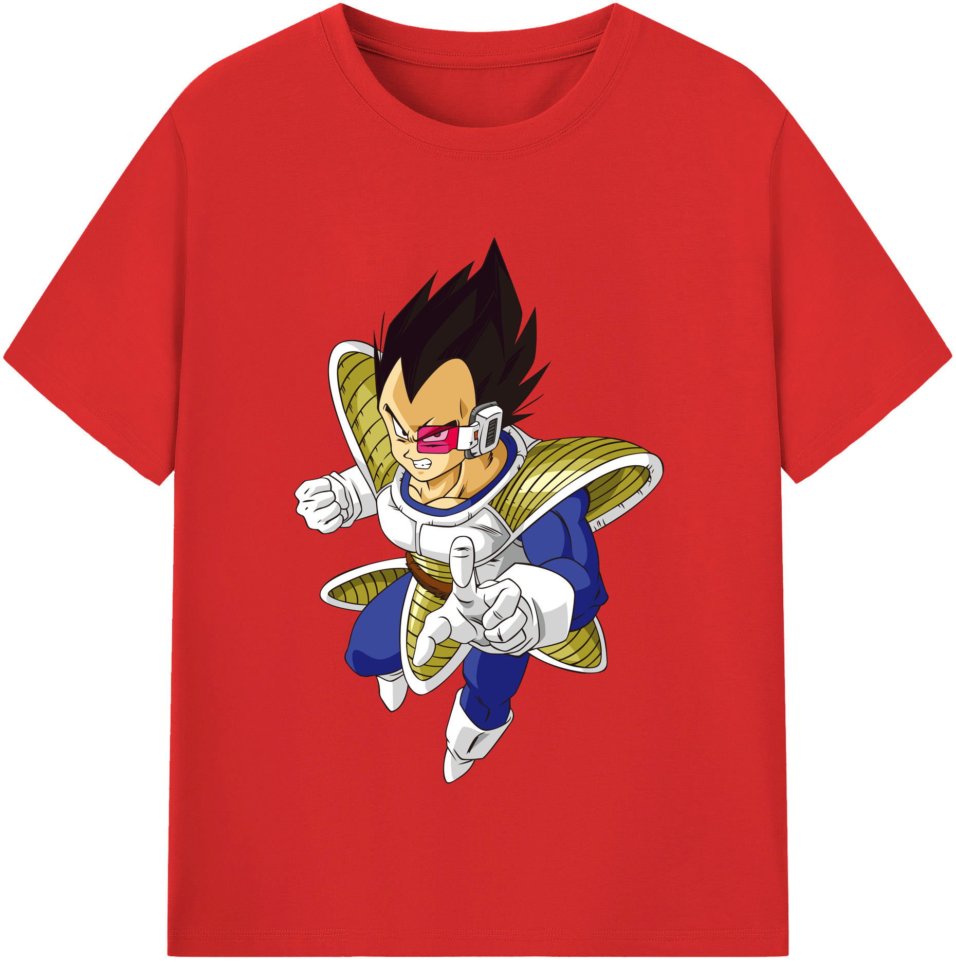 （画像用） ドラゴンボール ベジータ四世（Bejīta Yonsei）DRAGON BALL Vegeta IV 綿100％半袖Tシャツ（フロントプリント）