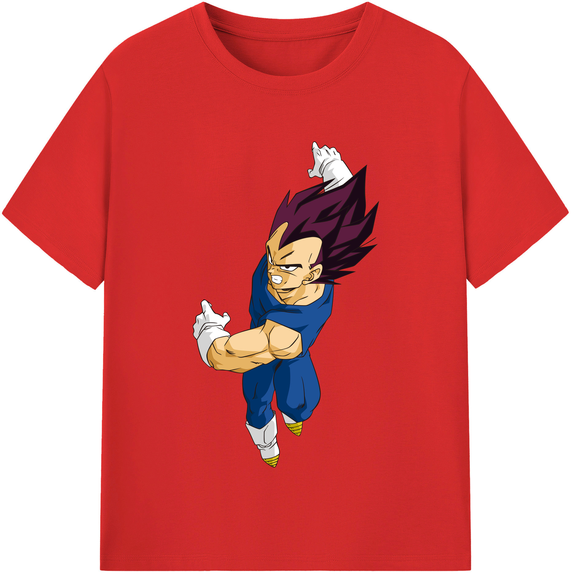 （画像用） ドラゴンボール ベジータ四世（Bejīta Yonsei）DRAGON BALL Vegeta IV 綿100％半袖Tシャツ（フロントプリント）