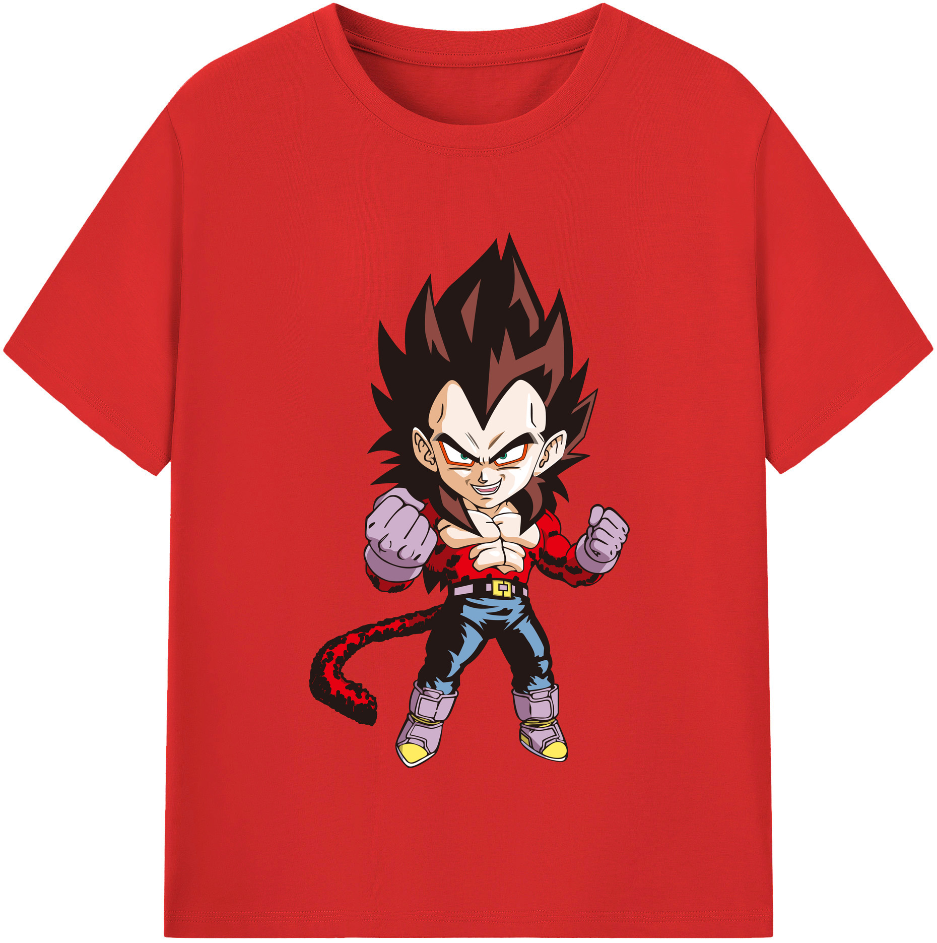 （画像用） ドラゴンボール ベジータ四世（Bejīta Yonsei）DRAGON BALL Vegeta IV 綿100％半袖Tシャツ（フロントプリント）
