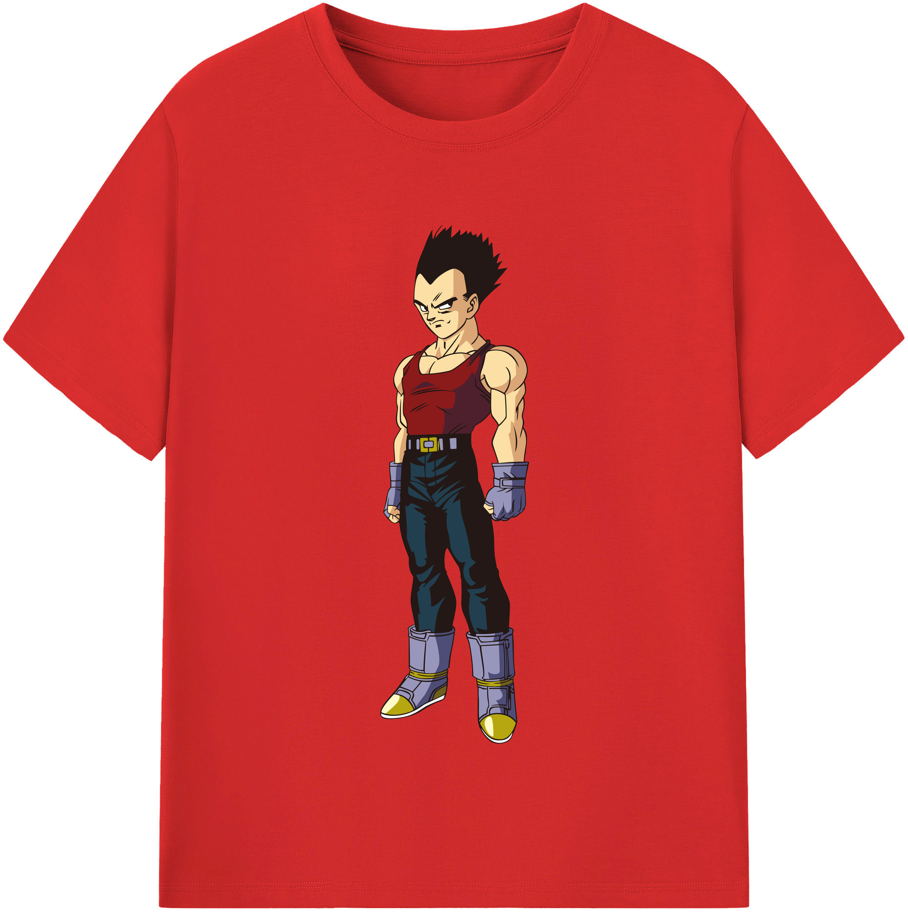 （画像用） ドラゴンボール ベジータ四世（Bejīta Yonsei）DRAGON BALL Vegeta IV 綿100％半袖Tシャツ（フロントプリント）