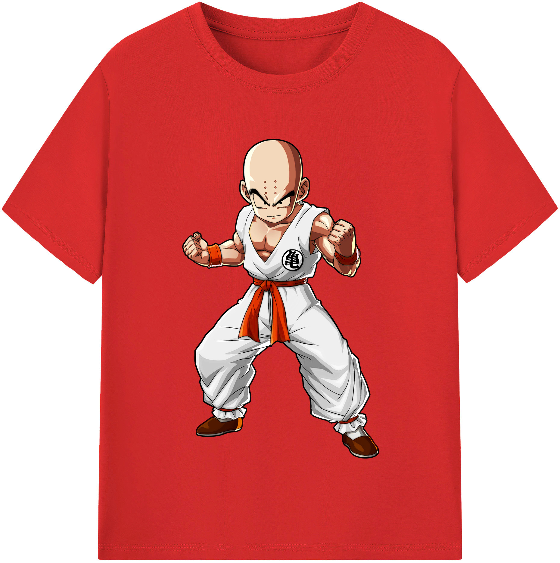 （画像用） ドラゴンボール クリリン DRAGON BALL krillin 綿100％半袖Tシャツ（フロントプリント）