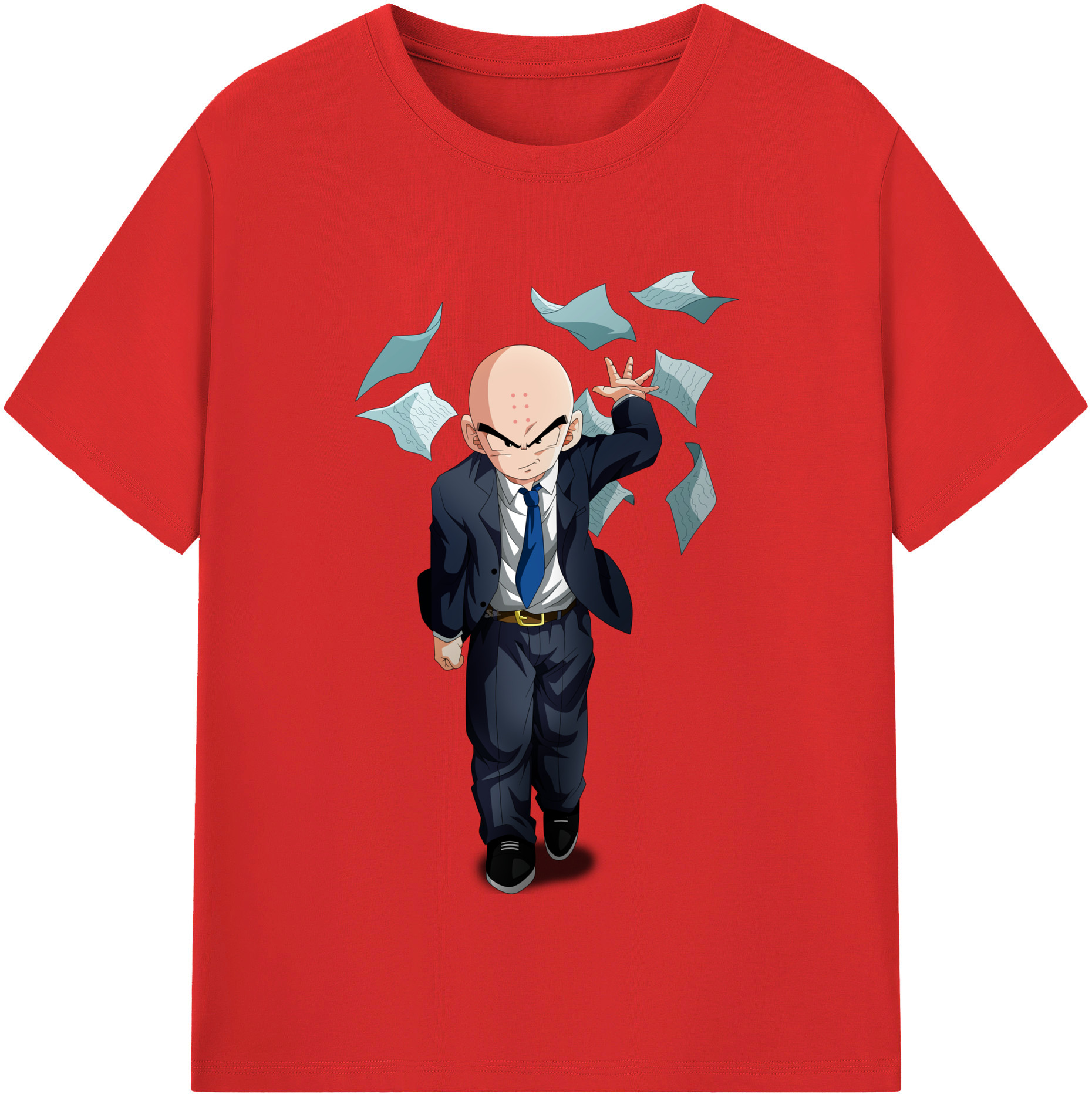 （画像用） ドラゴンボール クリリン DRAGON BALL krillin 綿100％半袖Tシャツ（フロントプリント）
