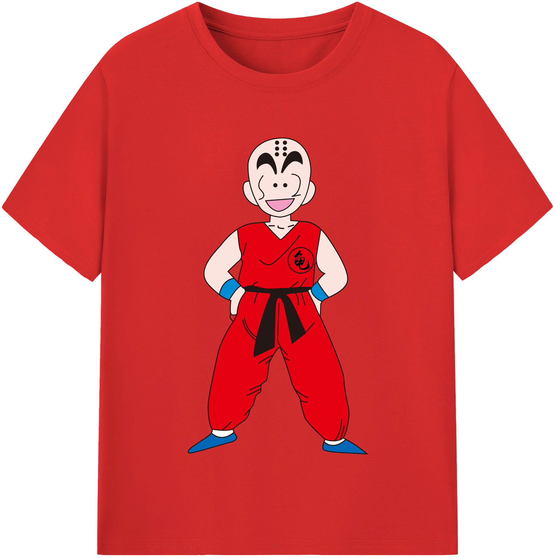 （画像用） ドラゴンボール クリリン DRAGON BALL krillin 綿100％半袖Tシャツ（フロントプリント）
