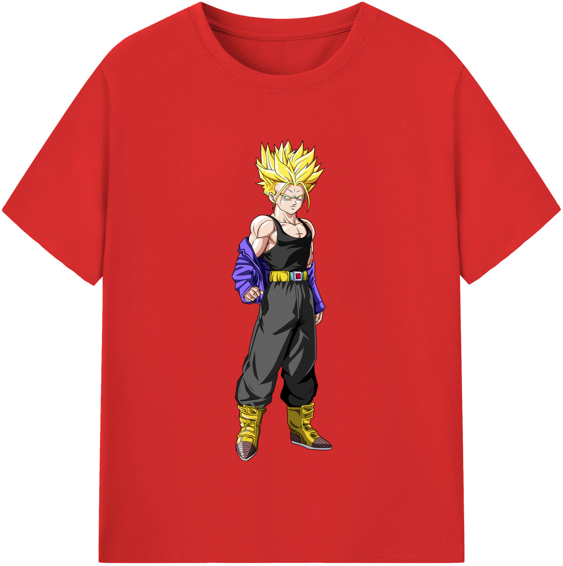 （画像用） ドラゴンボール トランクス（Torankusu）DRAGON BALL Trunks 綿100％半袖Tシャツ（フロントプリント）