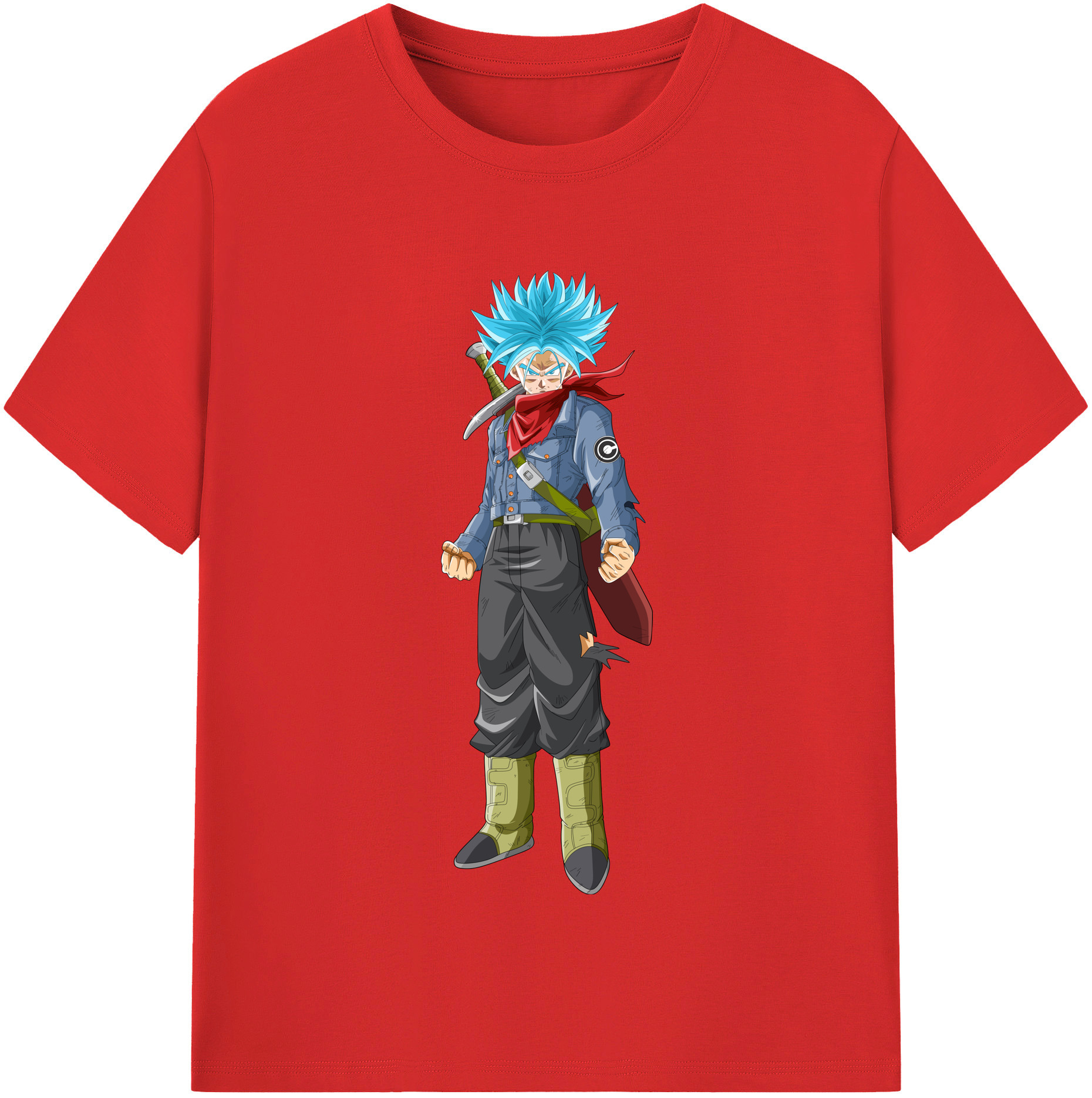 （画像用） ドラゴンボール トランクス（Torankusu）DRAGON BALL Trunks 綿100％半袖Tシャツ（フロントプリント）