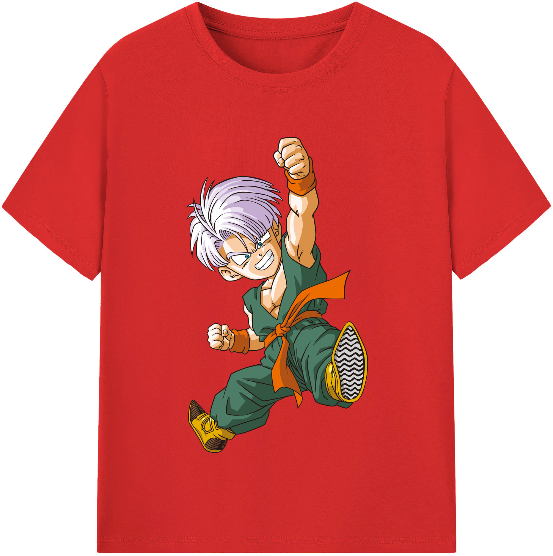 （画像用） ドラゴンボール トランクス（Torankusu）DRAGON BALL Trunks 綿100％半袖Tシャツ（フロントプリント）