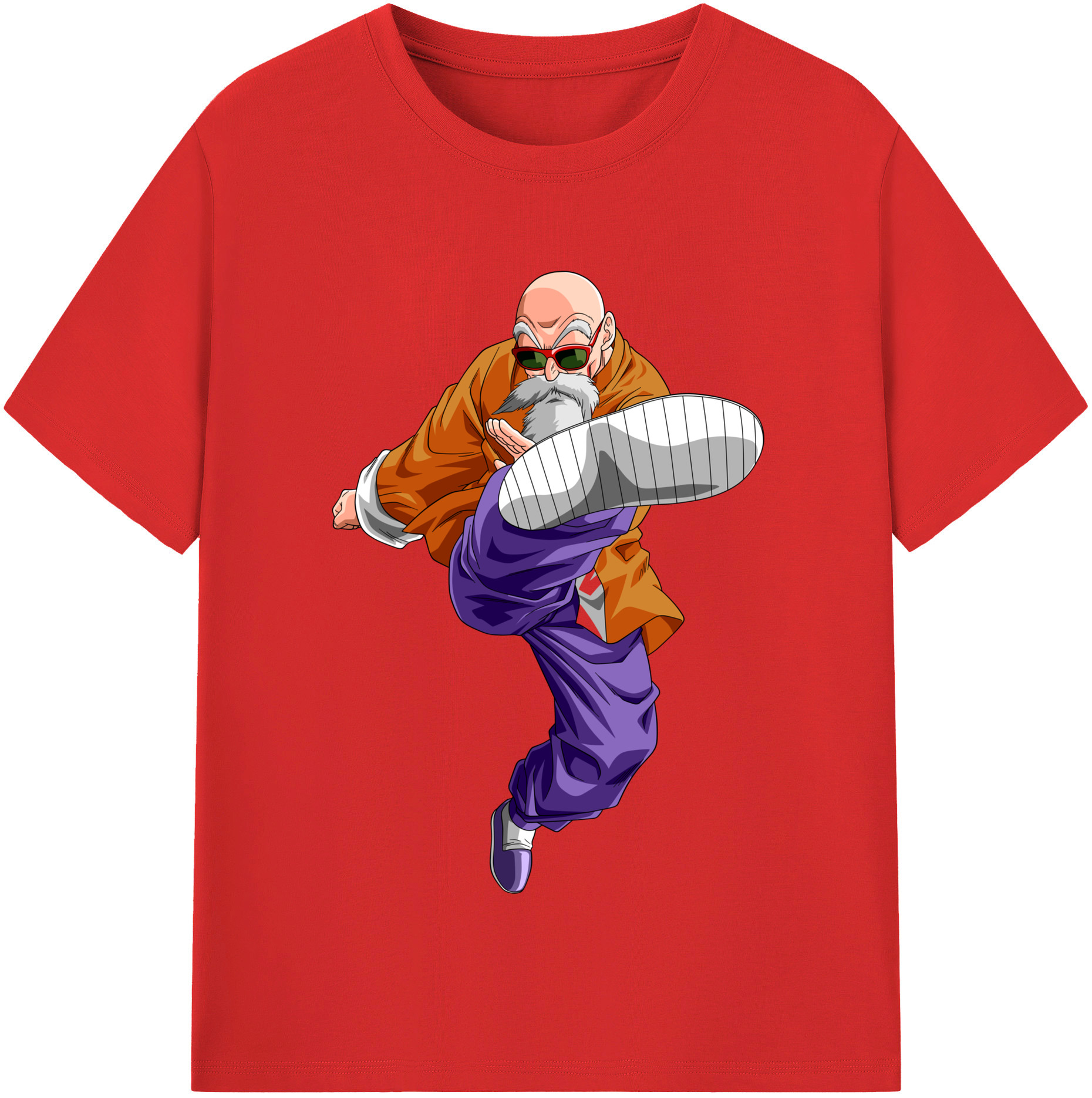 （画像用） ドラゴンボール 亀仙人（かめせんにん） DRAGON BALL Master Roshi Kame Sennin 綿100％半袖Tシャツ（フロントプリント）