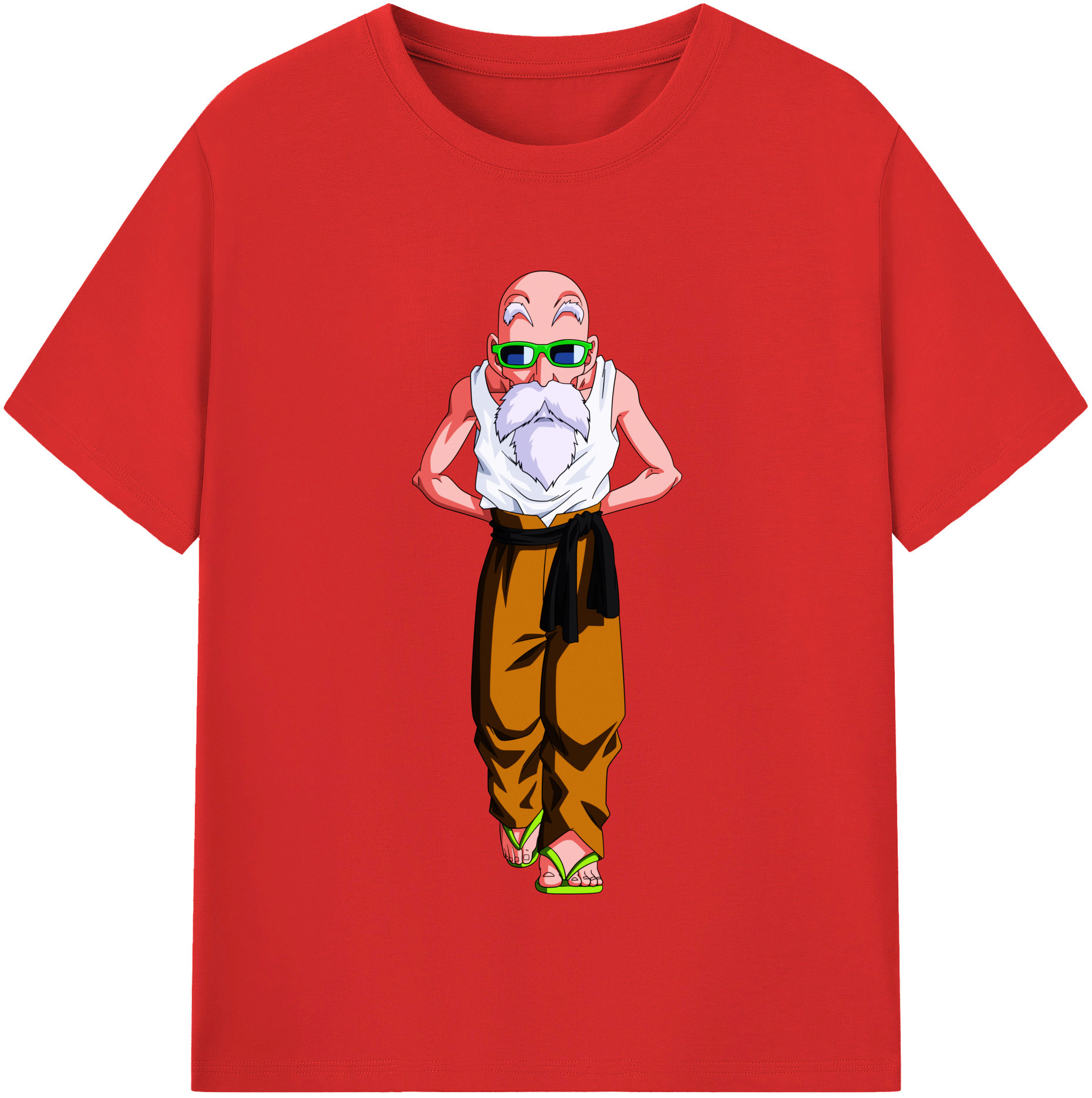 （画像用） ドラゴンボール 亀仙人（かめせんにん） DRAGON BALL Master Roshi Kame Sennin 綿100％半袖Tシャツ（フロントプリント）