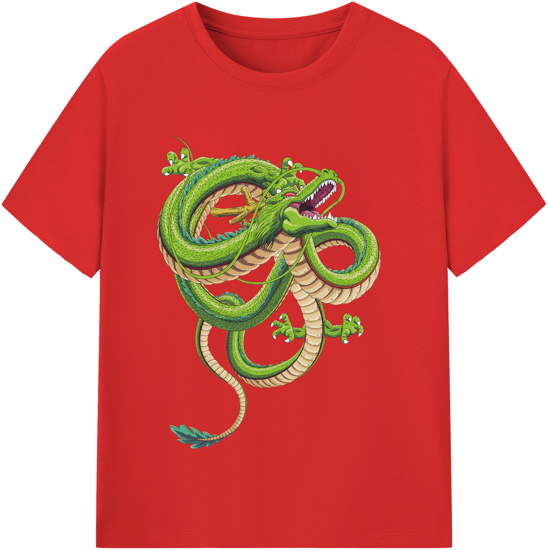 （画像用） ドラゴンボール 神龍 シェンロン DRAGON BALL Shenron 綿100％半袖Tシャツ（フロントプリント）