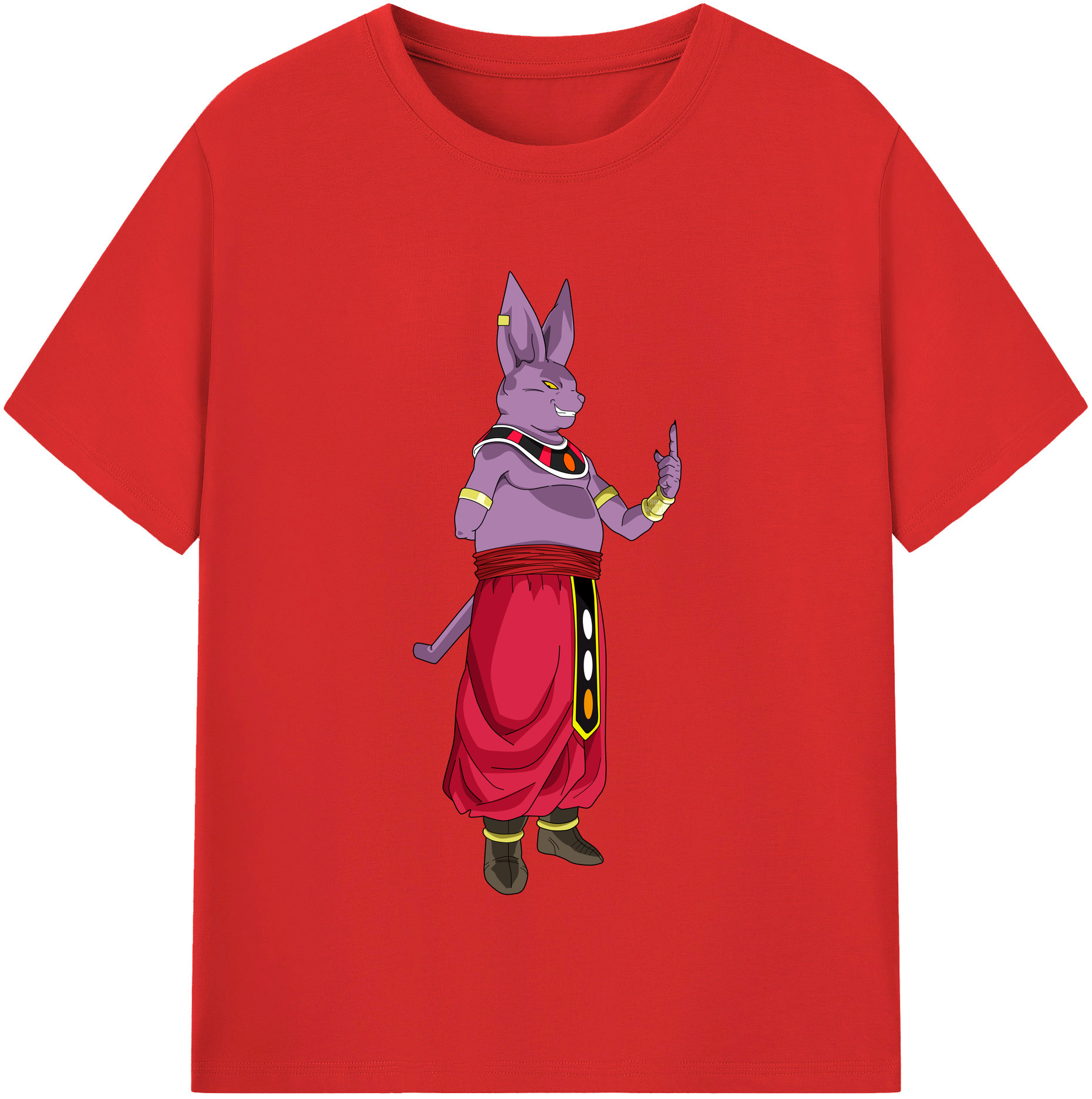 （画像用） ドラゴンボール シャンパ DRAGON BALL Champa 綿100％半袖Tシャツ（フロントプリント）