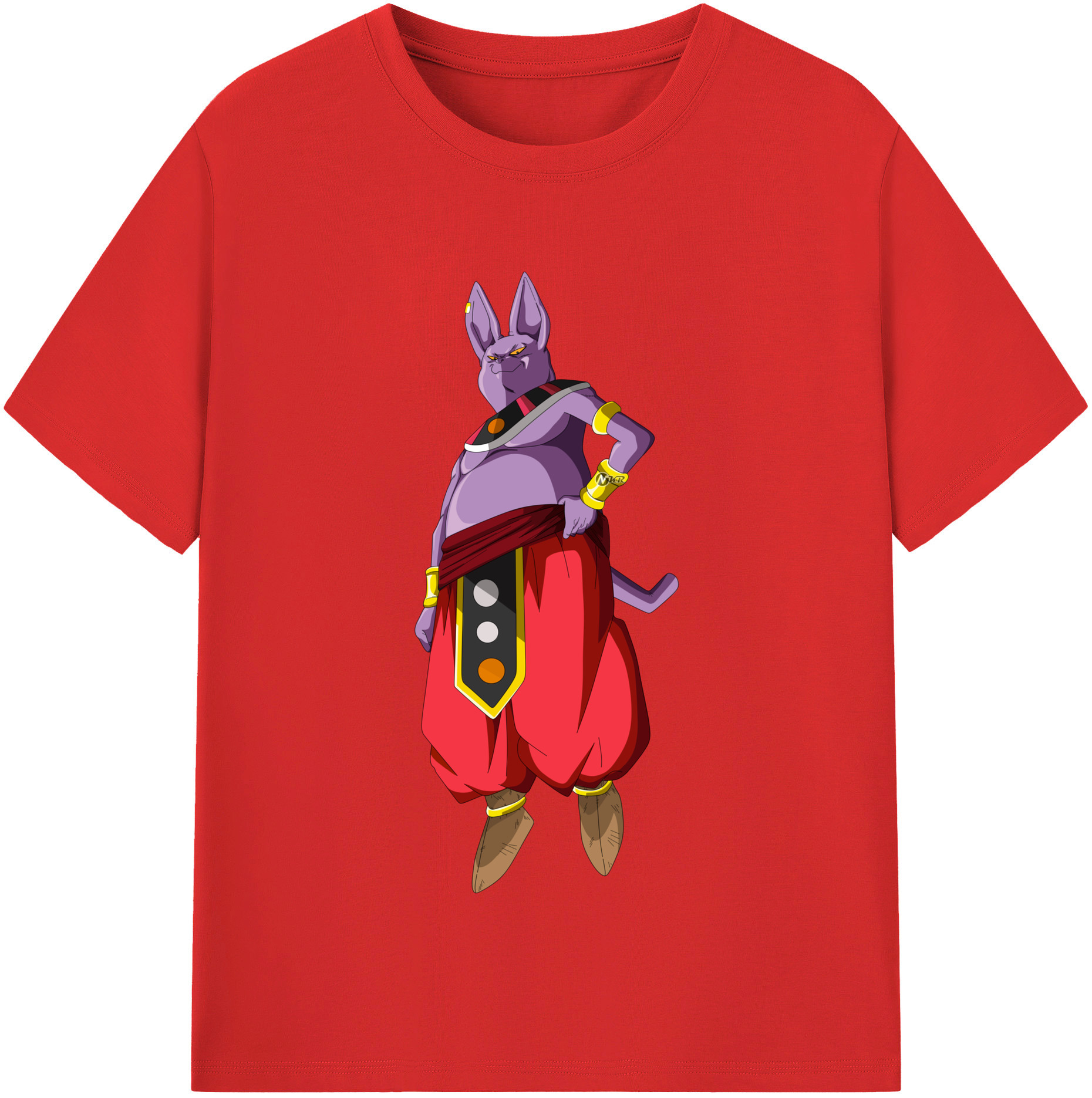 （画像用） ドラゴンボール シャンパ DRAGON BALL Champa 綿100％半袖Tシャツ（フロントプリント）