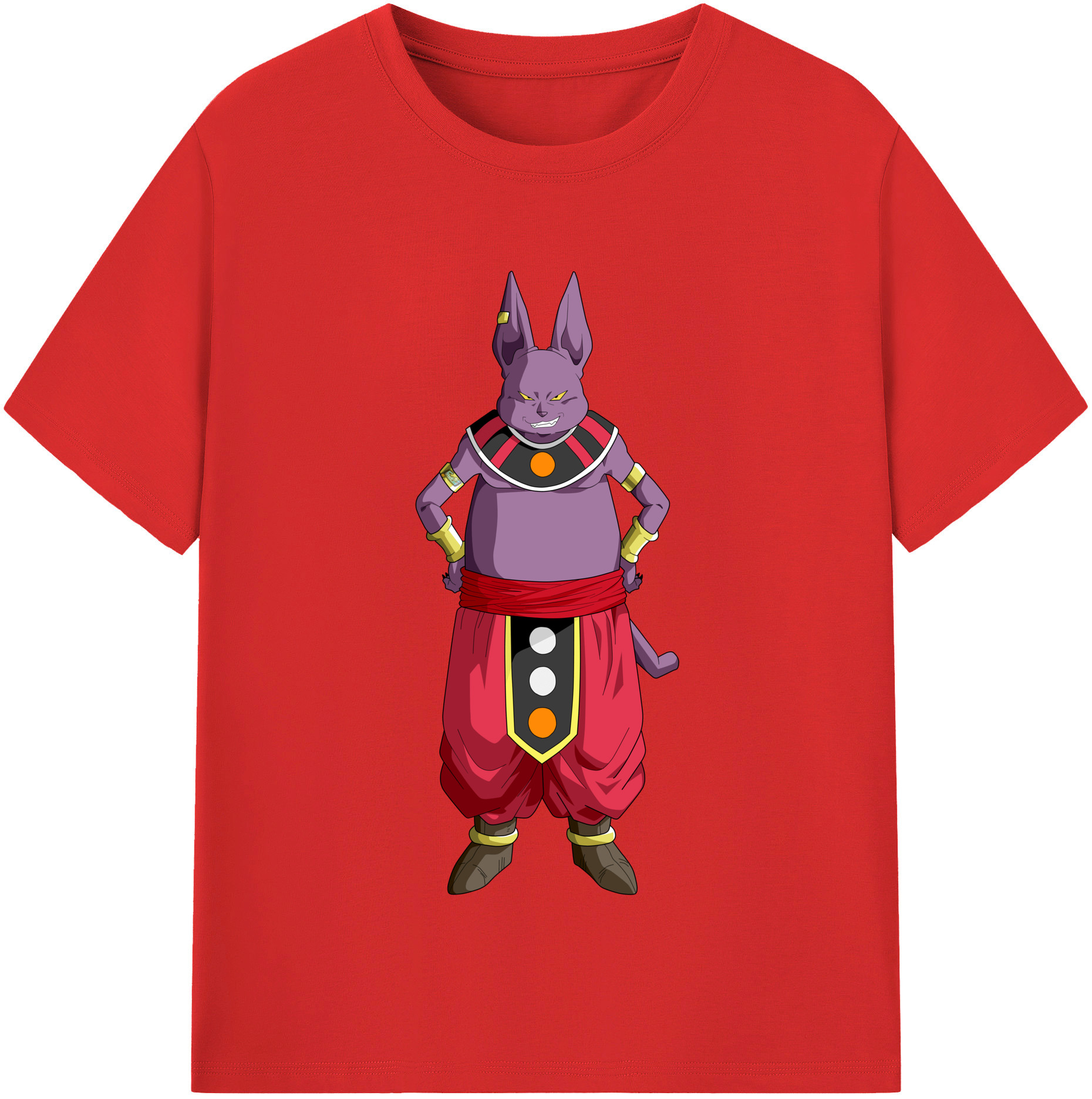 （画像用） ドラゴンボール シャンパ DRAGON BALL Champa 綿100％半袖Tシャツ（フロントプリント）
