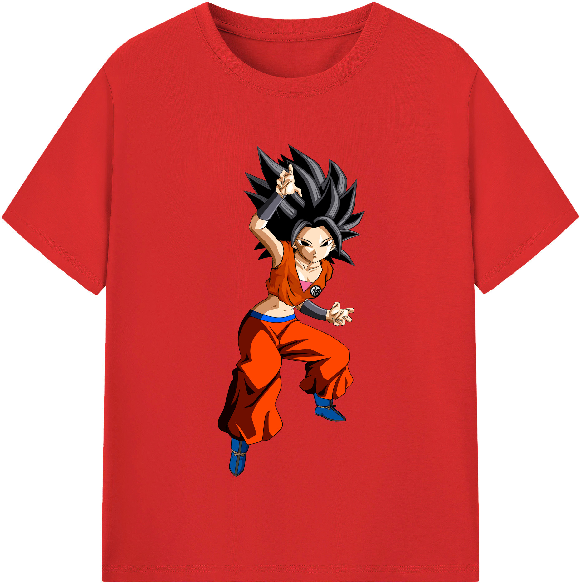 （画像用） ドラゴンボール カリフラ DRAGON BALL Caulifla 綿100％半袖Tシャツ（フロントプリント）