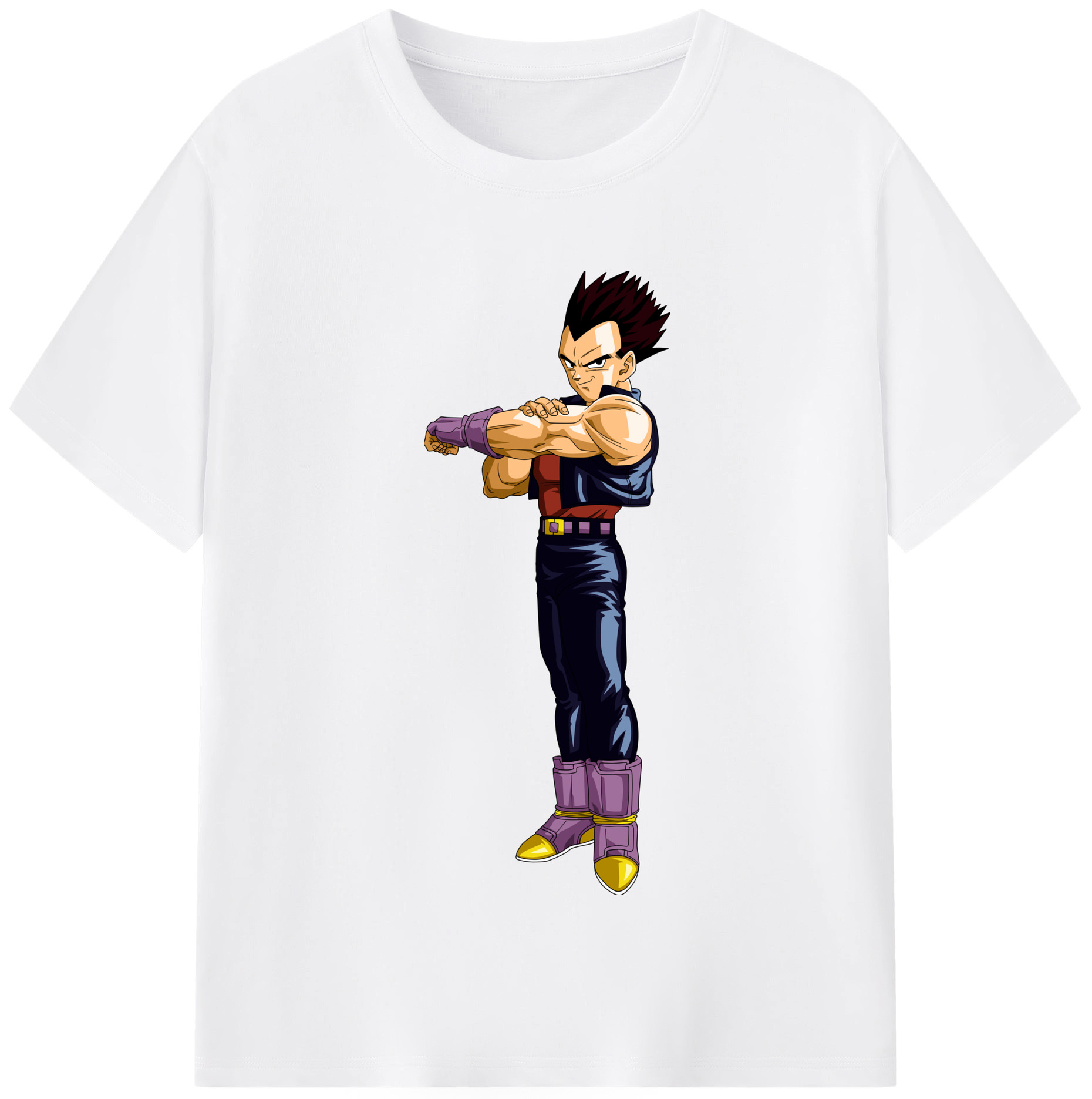 （画像用） ドラゴンボール ベジータ四世（Bejīta Yonsei）DRAGON BALL Vegeta IV 綿100％半袖Tシャツ（フロントプリント）