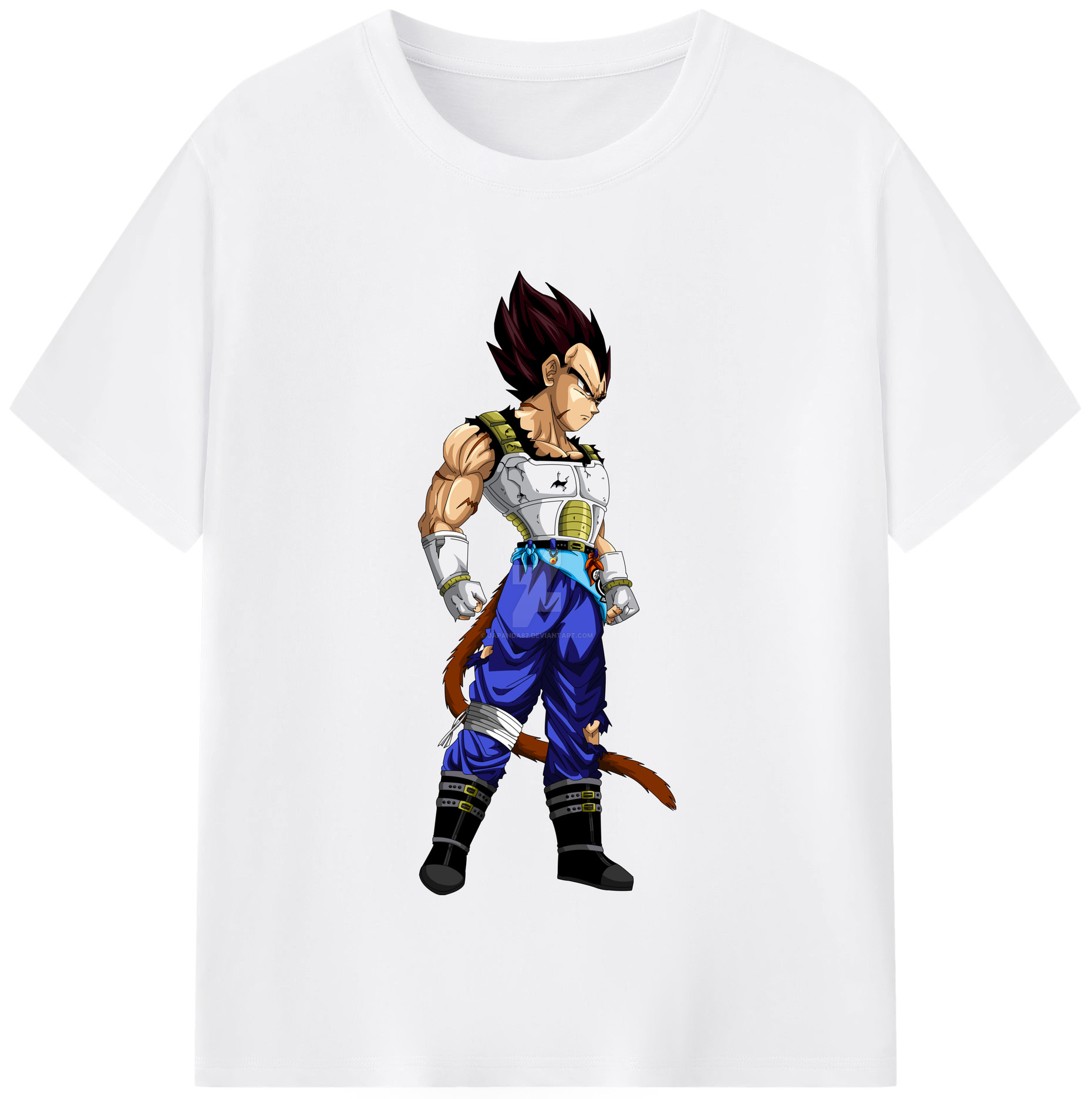 （画像用） ドラゴンボール ベジータ四世（Bejīta Yonsei）DRAGON BALL Vegeta IV 綿100％半袖Tシャツ（フロントプリント）