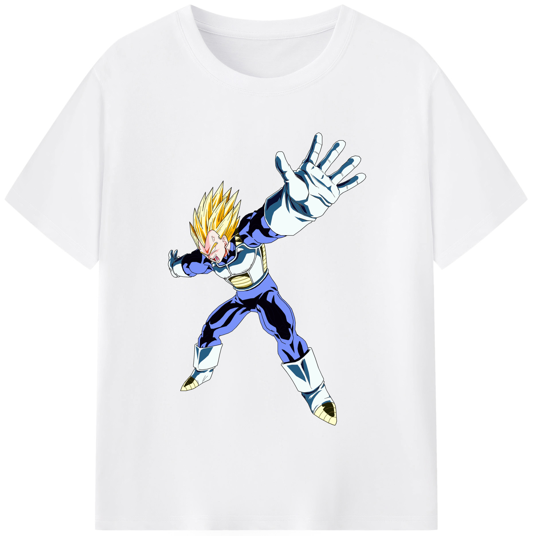 （画像用） ドラゴンボール ベジータ四世（Bejīta Yonsei）DRAGON BALL Vegeta IV 綿100％半袖Tシャツ（フロントプリント）