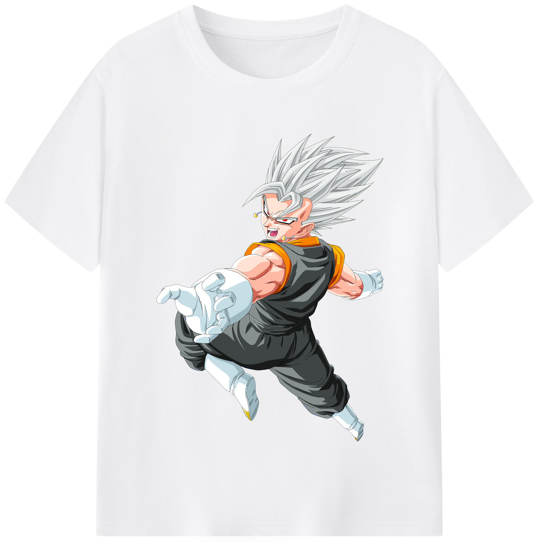 （画像用） ドラゴンボール ベジータ四世（Bejīta Yonsei）DRAGON BALL Vegeta IV 綿100％半袖Tシャツ（フロントプリント）