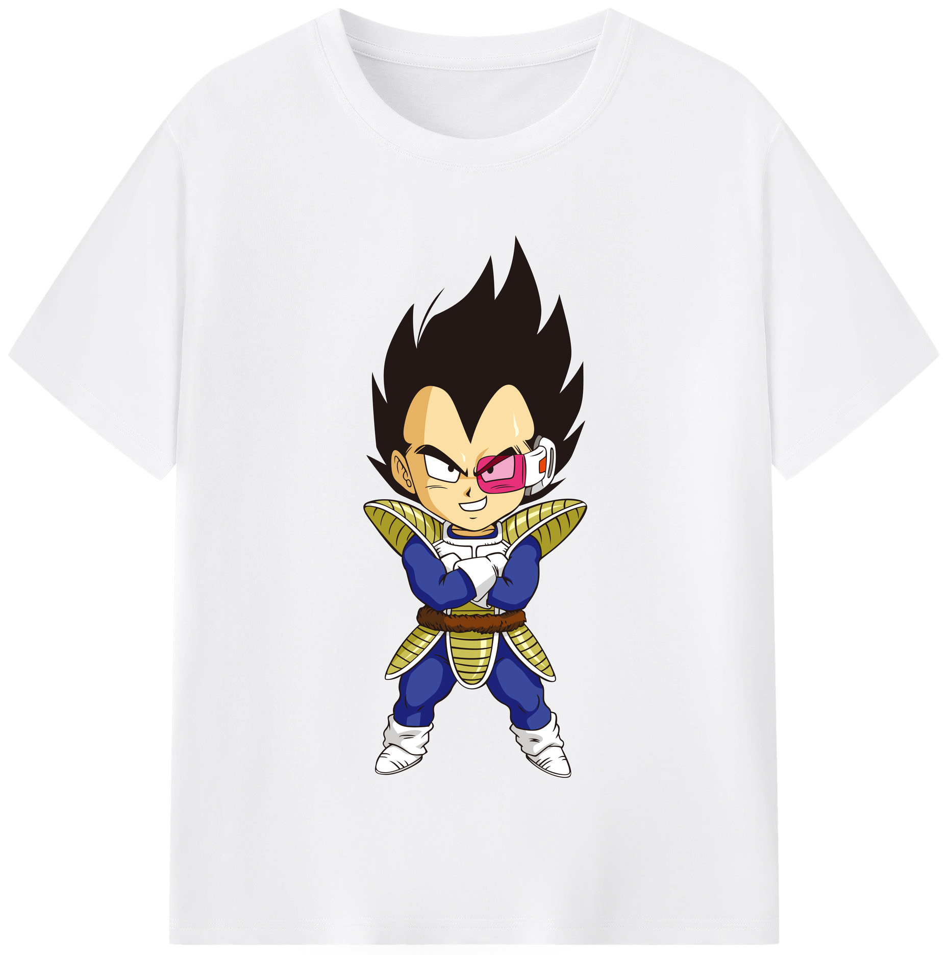 （画像用） ドラゴンボール ベジータ四世（Bejīta Yonsei）DRAGON BALL Vegeta IV 綿100％半袖Tシャツ（フロントプリント）