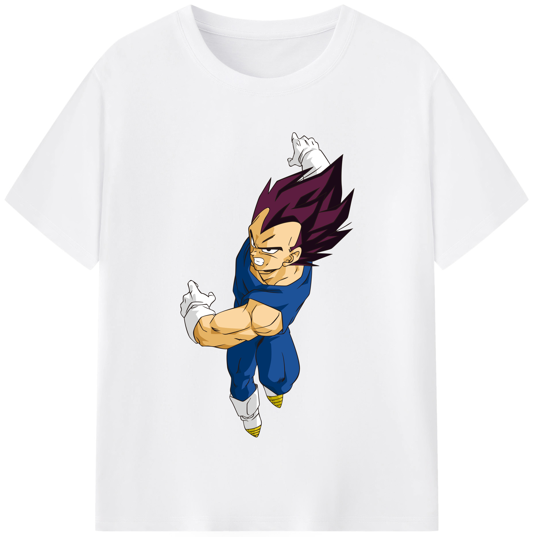 （画像用） ドラゴンボール ベジータ四世（Bejīta Yonsei）DRAGON BALL Vegeta IV 綿100％半袖Tシャツ（フロントプリント）