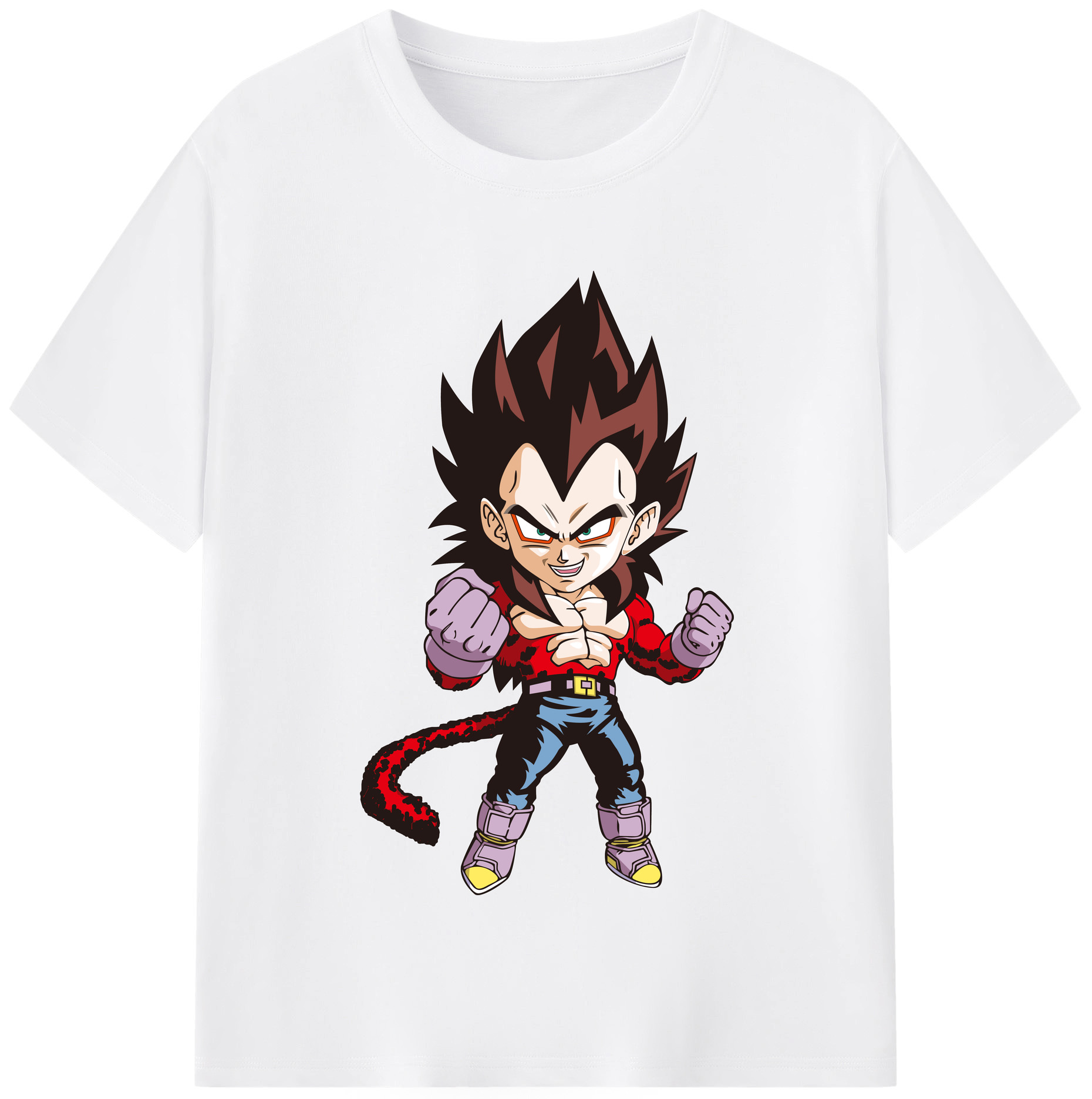（画像用） ドラゴンボール ベジータ四世（Bejīta Yonsei）DRAGON BALL Vegeta IV 綿100％半袖Tシャツ（フロントプリント）