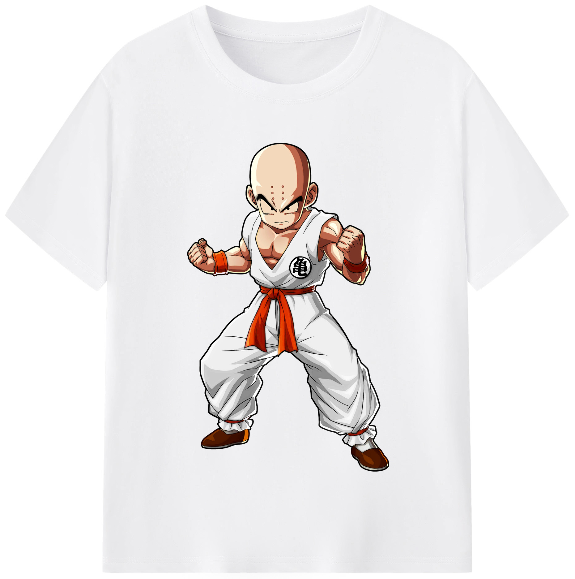 （画像用） ドラゴンボール クリリン DRAGON BALL krillin 綿100％半袖Tシャツ（フロントプリント）