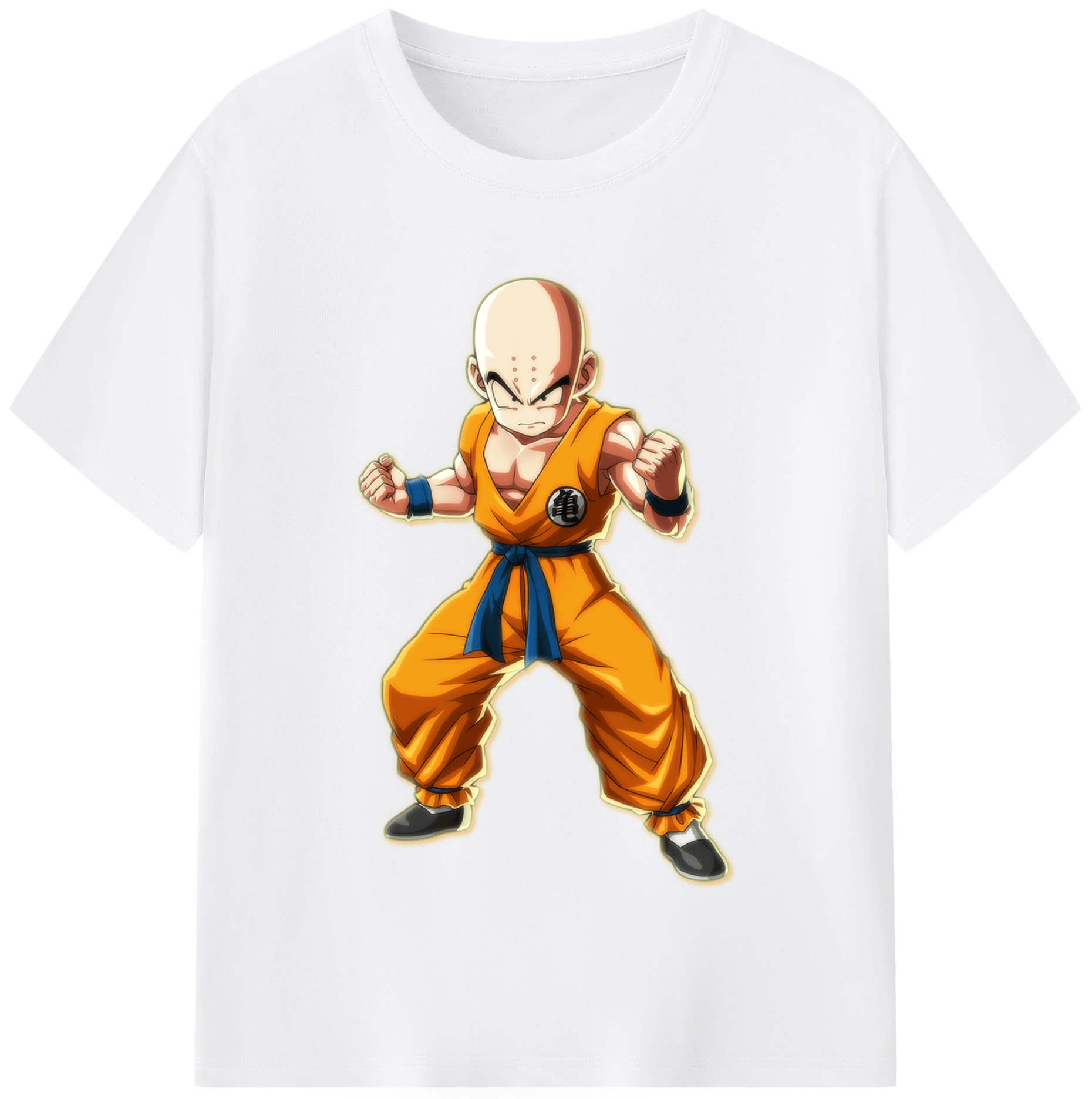 （画像用） ドラゴンボール クリリン DRAGON BALL krillin 綿100％半袖Tシャツ（フロントプリント）