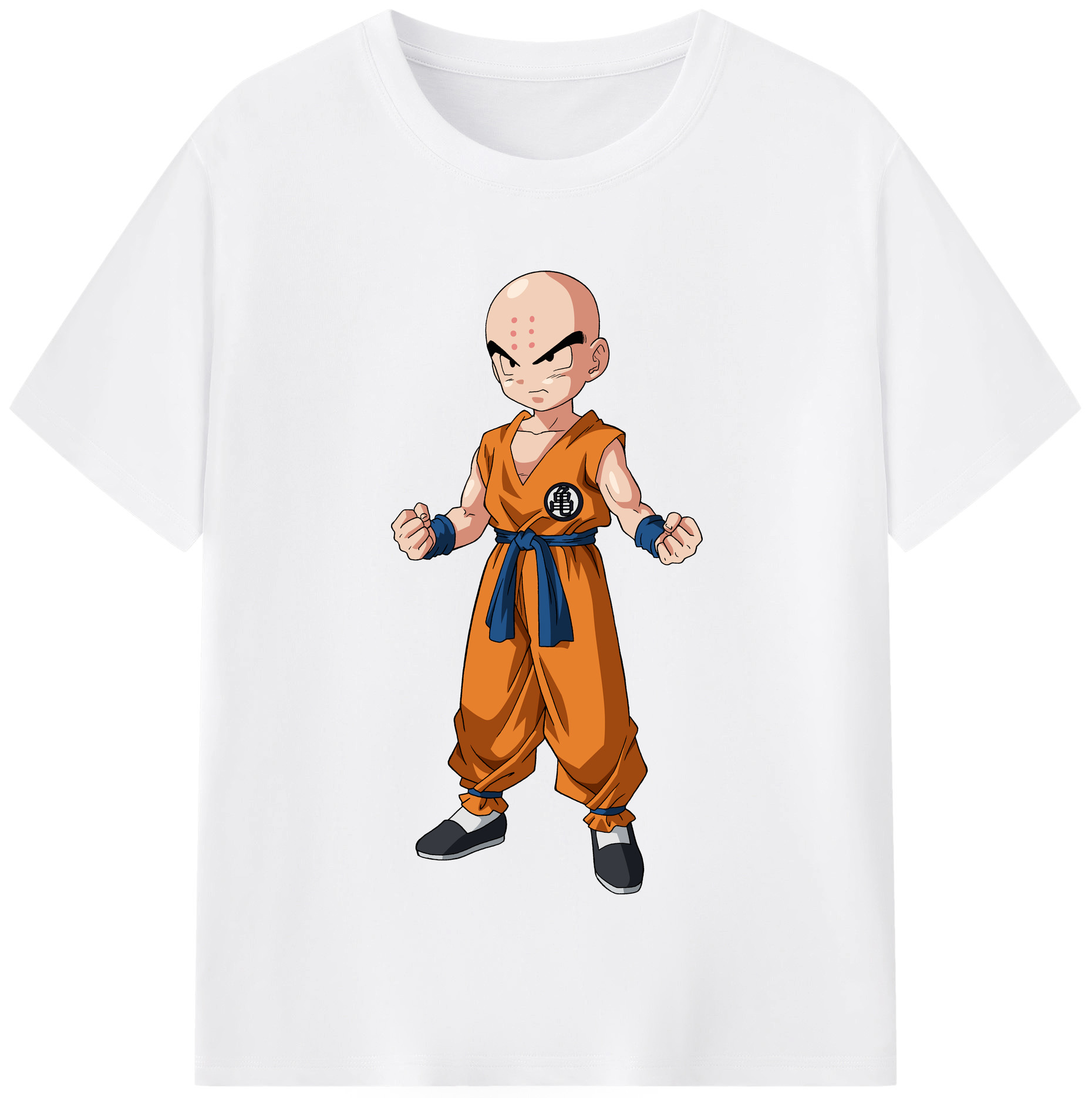 （画像用） ドラゴンボール クリリン DRAGON BALL krillin 綿100％半袖Tシャツ（フロントプリント）