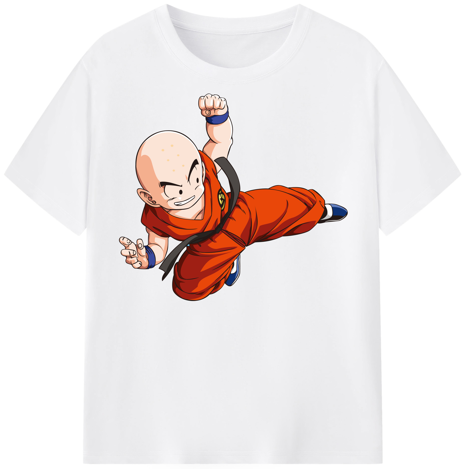 （画像用） ドラゴンボール クリリン DRAGON BALL krillin 綿100％半袖Tシャツ（フロントプリント）