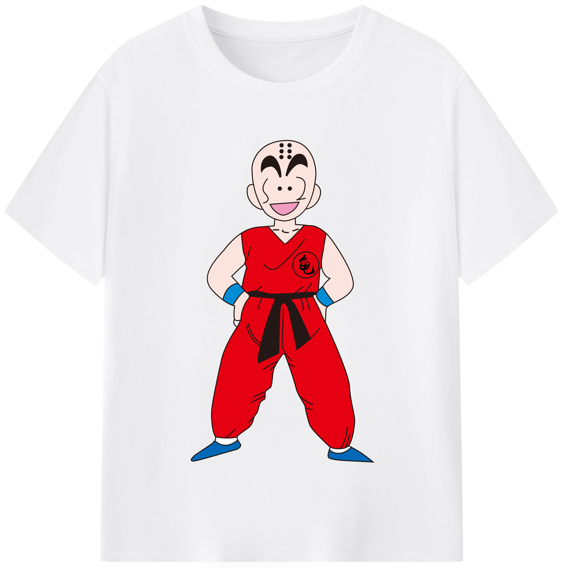 （画像用） ドラゴンボール クリリン DRAGON BALL krillin 綿100％半袖Tシャツ（フロントプリント）