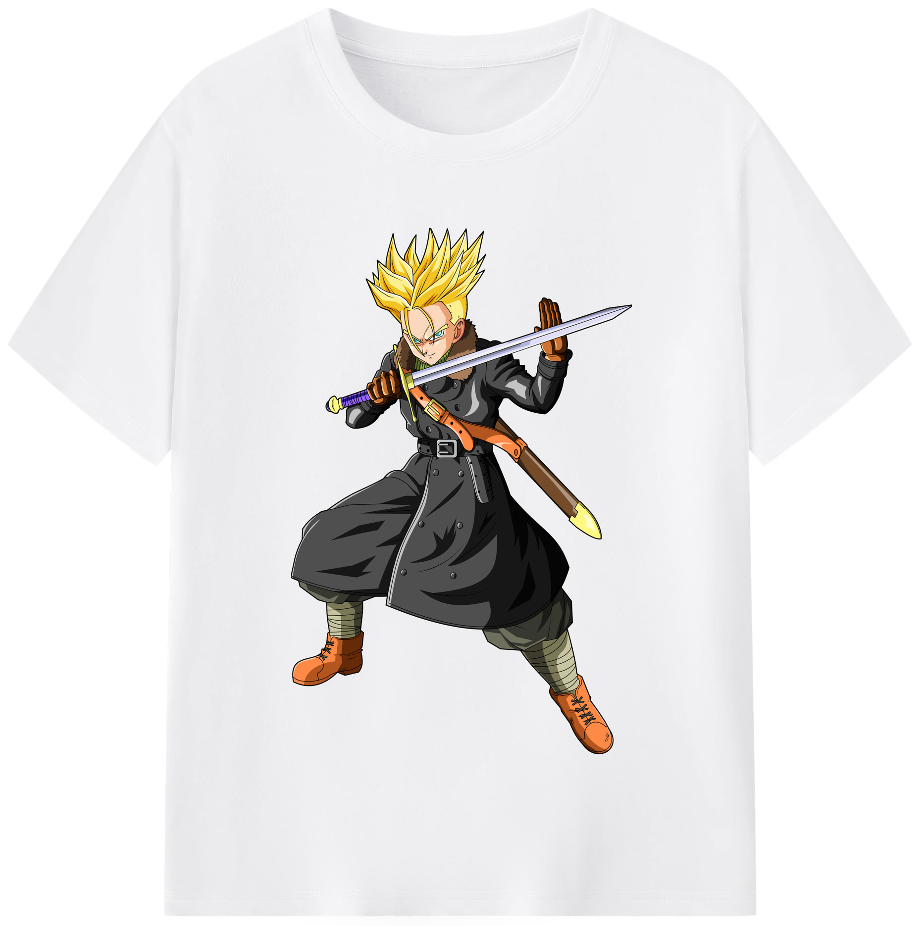 （画像用） ドラゴンボール トランクス（Torankusu）DRAGON BALL Trunks 綿100％半袖Tシャツ（フロントプリント）