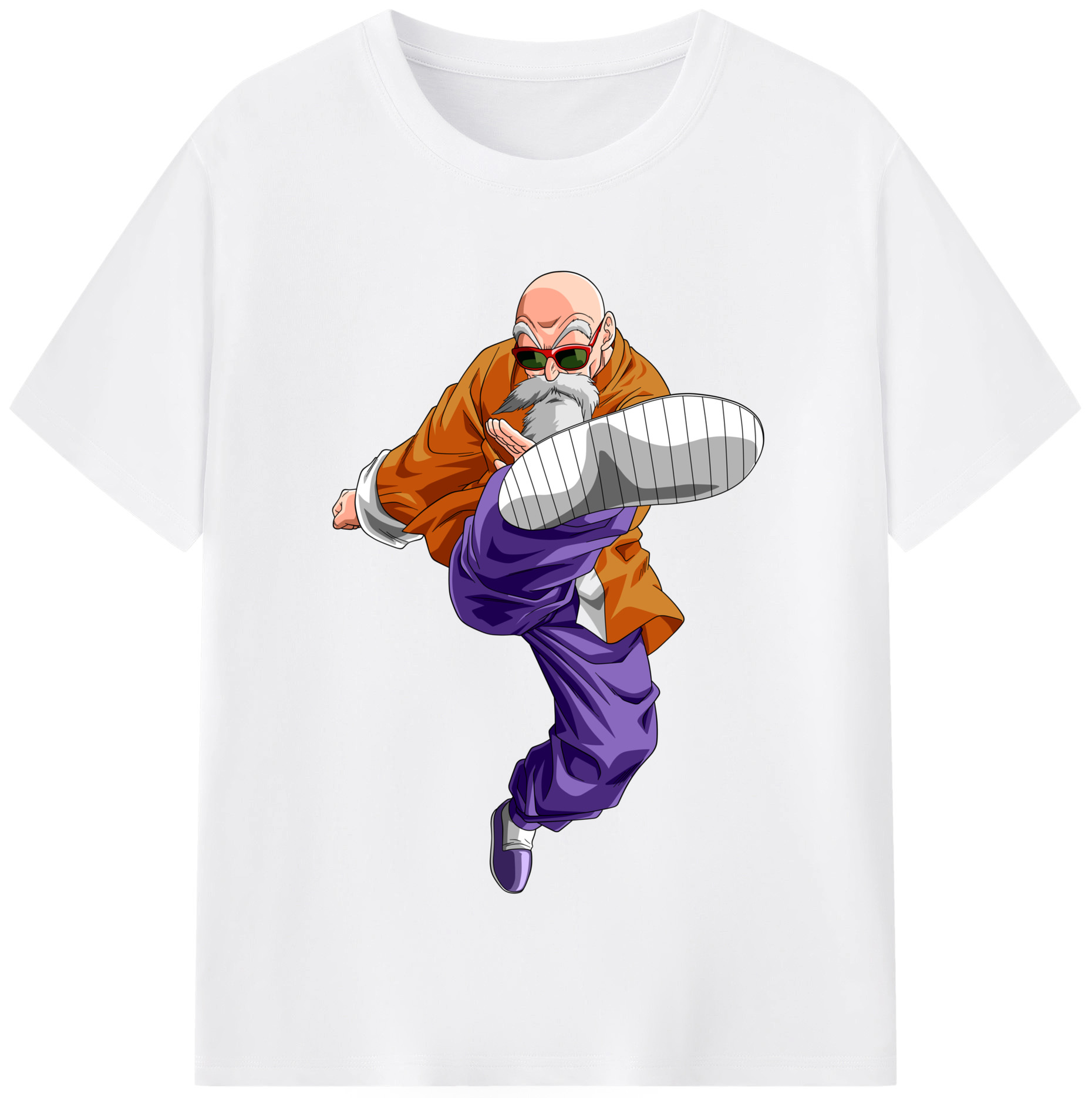 （画像用） ドラゴンボール 亀仙人（かめせんにん） DRAGON BALL Master Roshi Kame Sennin 綿100％半袖Tシャツ（フロントプリント）