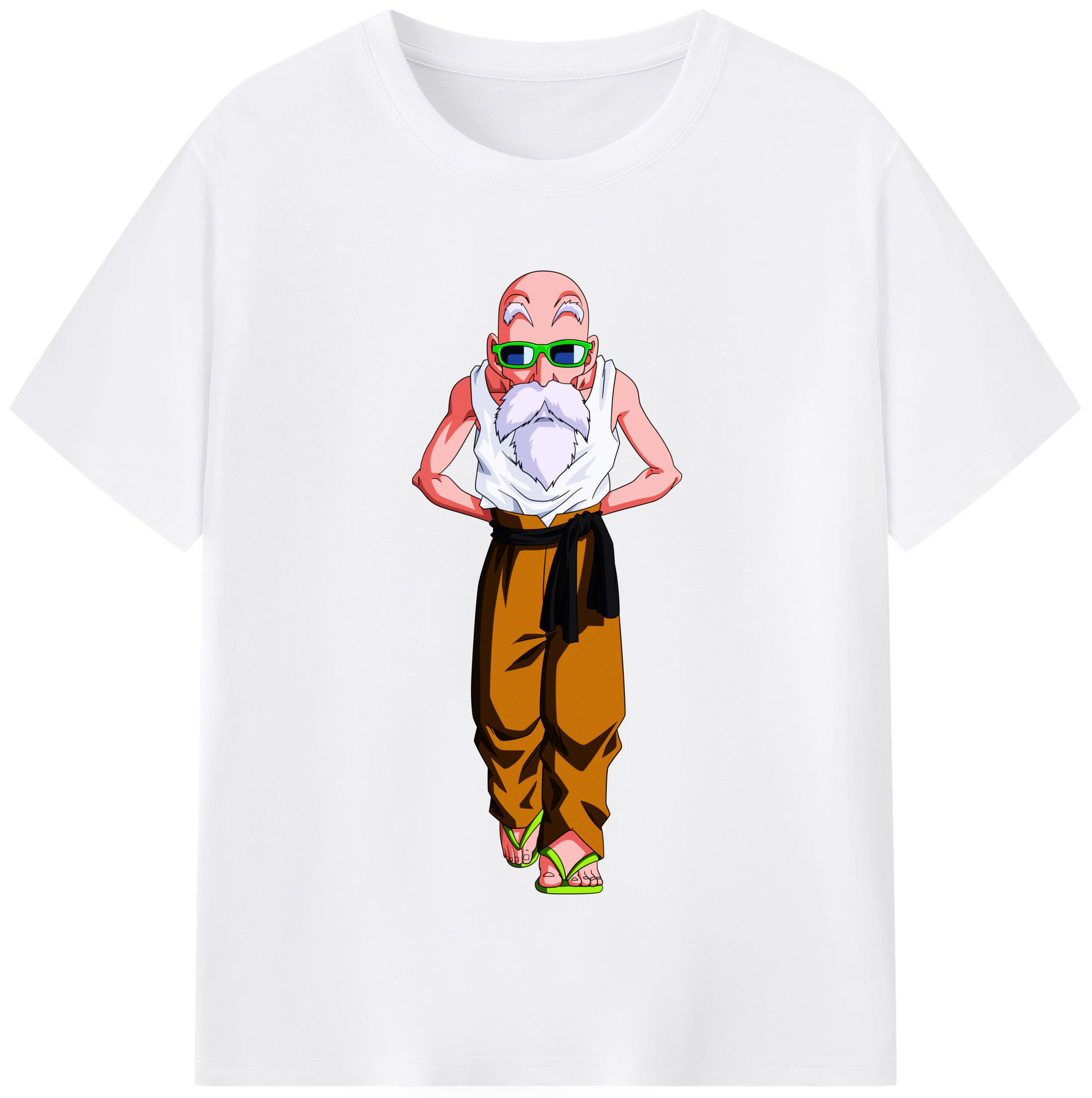 （画像用） ドラゴンボール 亀仙人（かめせんにん） DRAGON BALL Master Roshi Kame Sennin 綿100％半袖Tシャツ（フロントプリント）