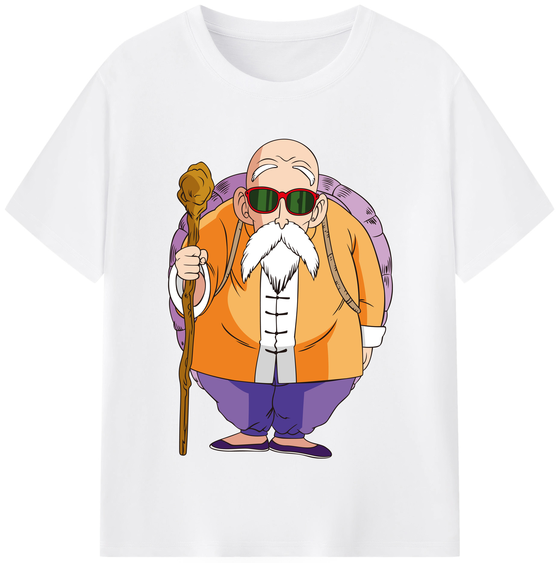 （画像用） ドラゴンボール 亀仙人（かめせんにん） DRAGON BALL Master Roshi Kame Sennin 綿100％半袖Tシャツ（フロントプリント）