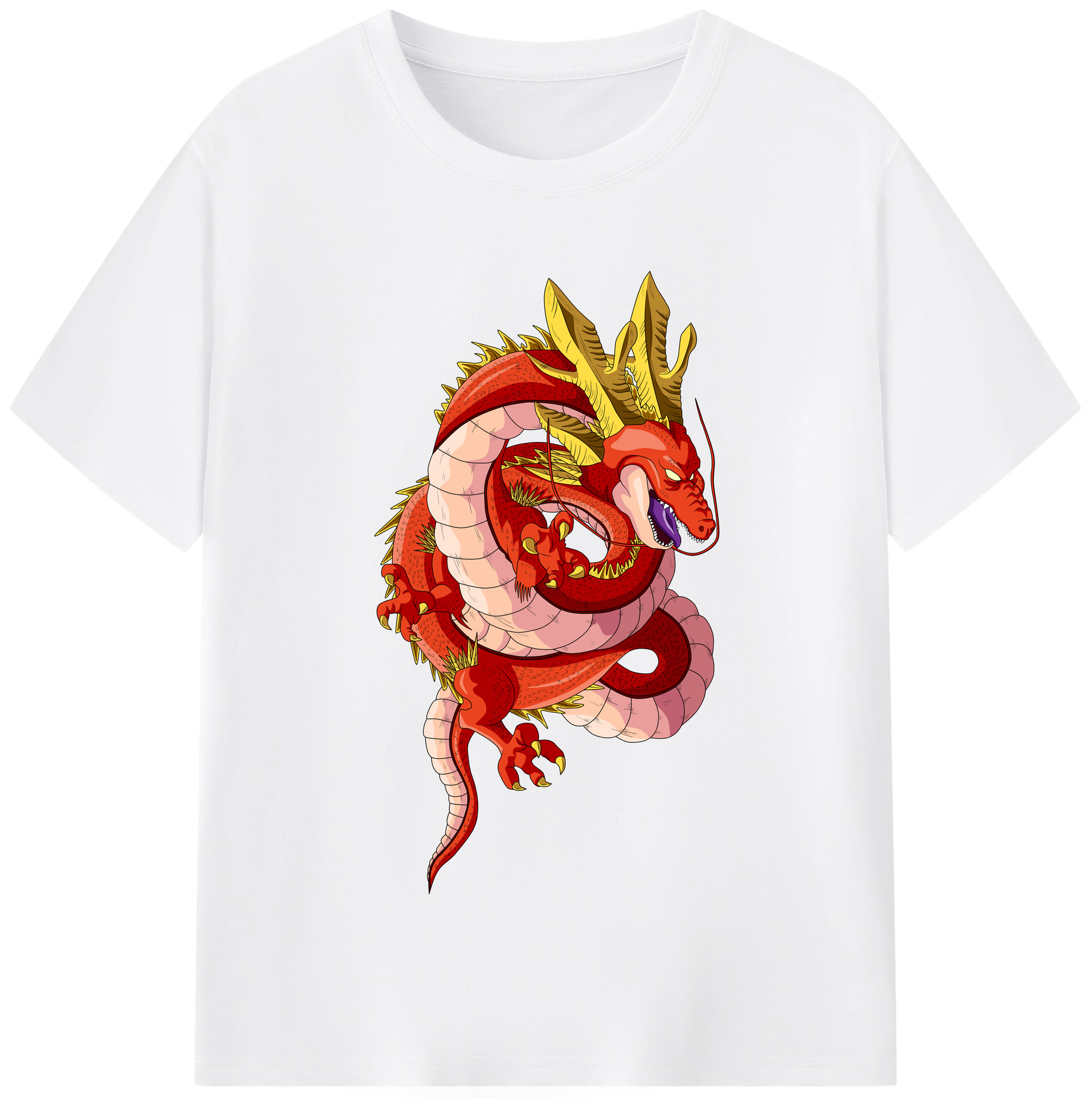 （画像用） ドラゴンボール 神龍 シェンロン DRAGON BALL Shenron 綿100％半袖Tシャツ（フロントプリント）