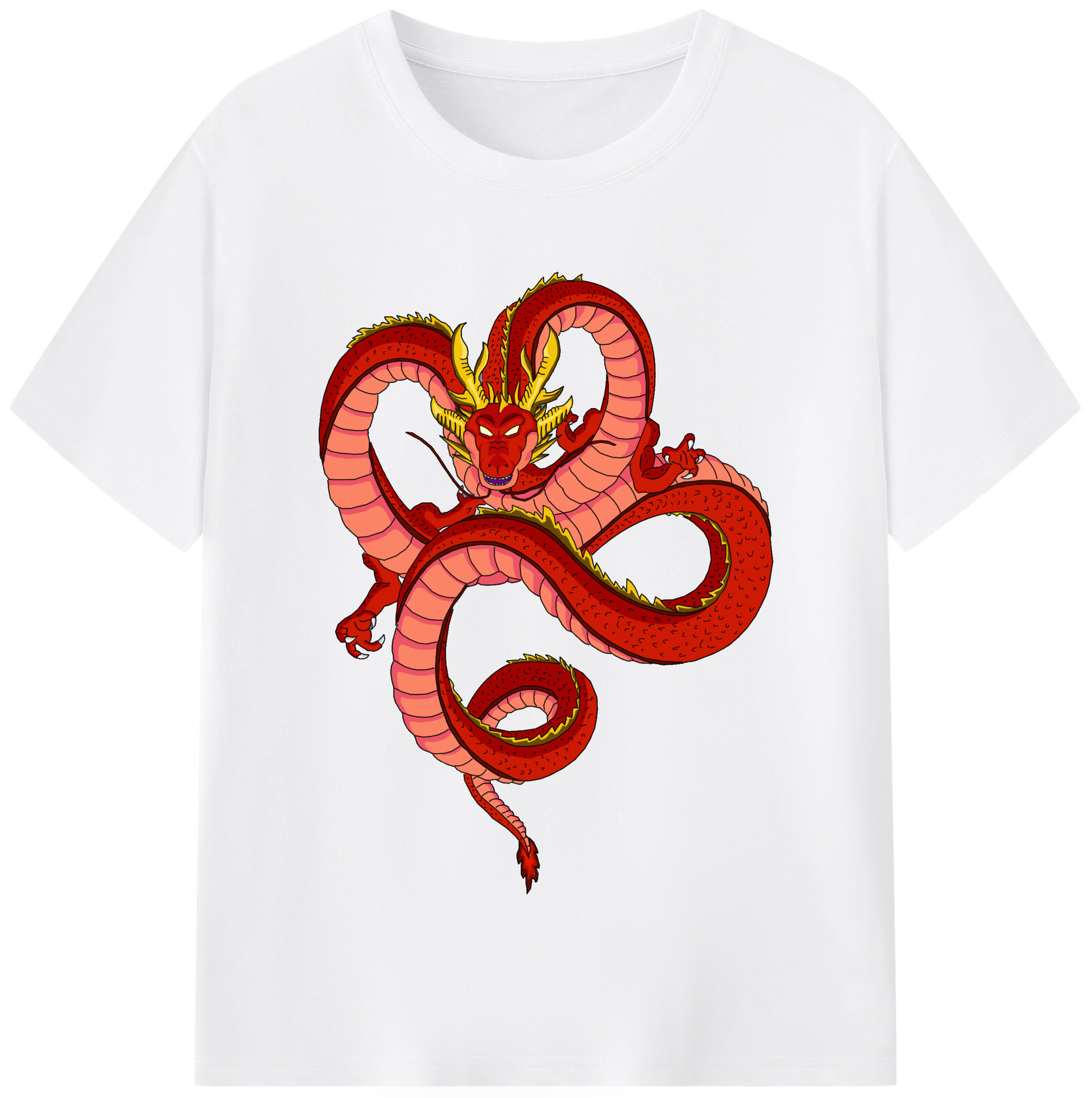 （画像用） ドラゴンボール 神龍 シェンロン DRAGON BALL Shenron 綿100％半袖Tシャツ（フロントプリント）