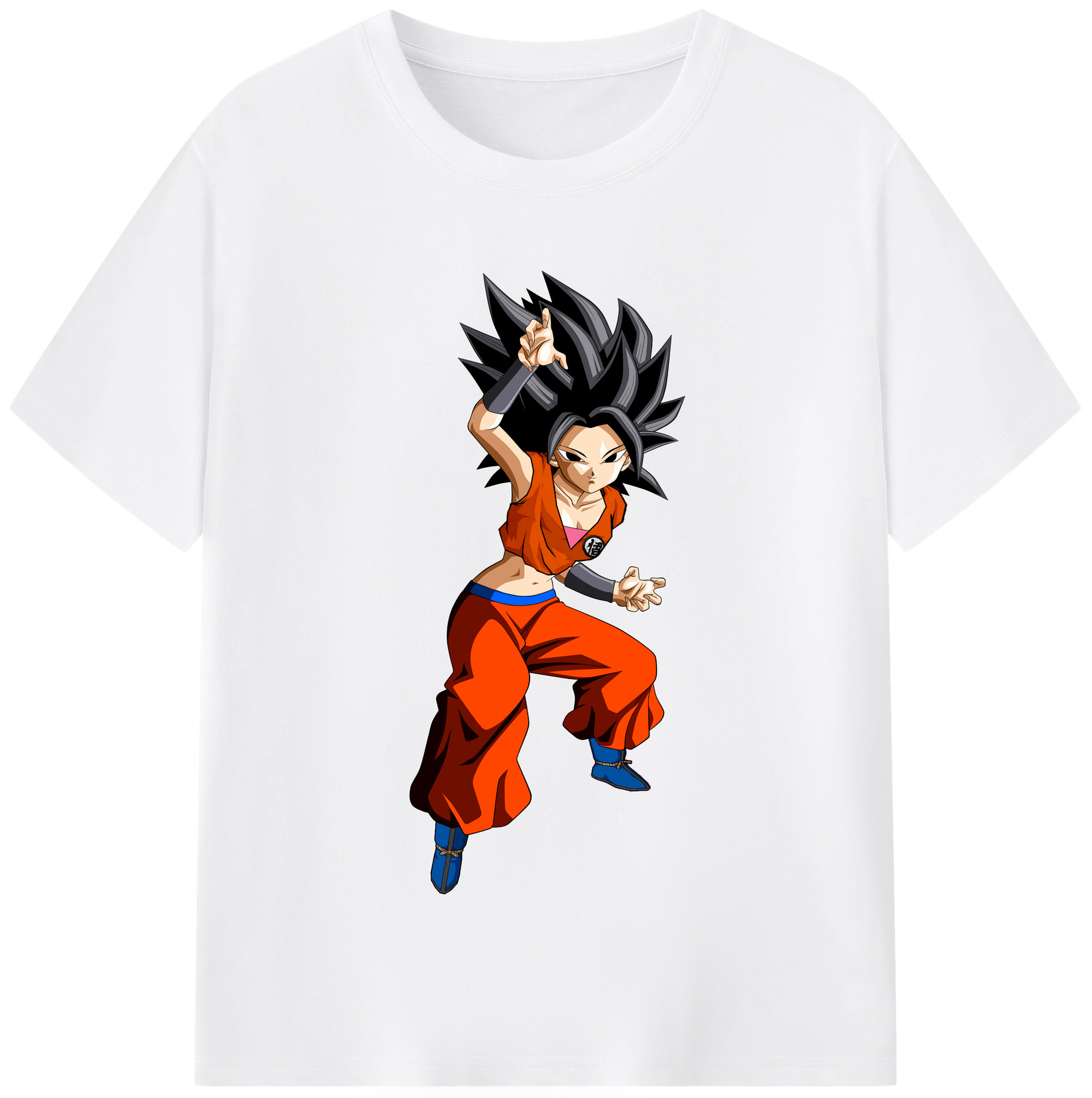 （画像用） ドラゴンボール カリフラ DRAGON BALL Caulifla 綿100％半袖Tシャツ（フロントプリント）